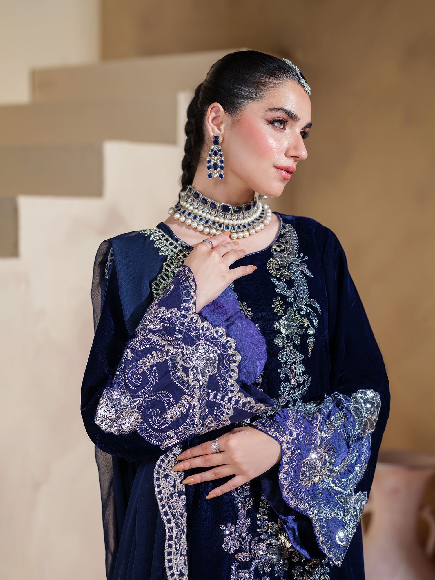 Heera's Premium Velvet 3-Piece Suit - Veloriza Grace Velvet