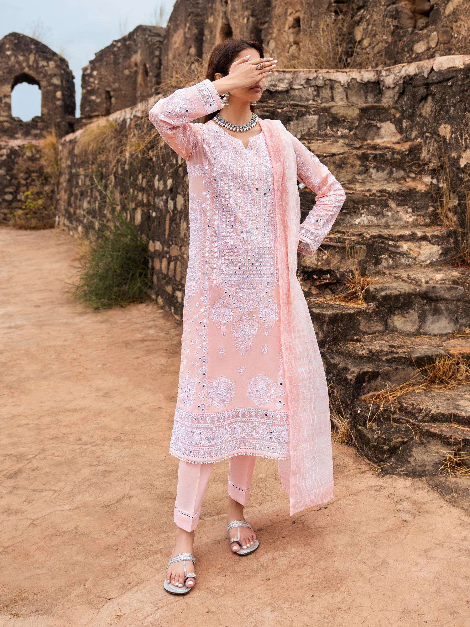 Casual Lite "Sky Stories" Summer Festive Suit - Cotton Bloom