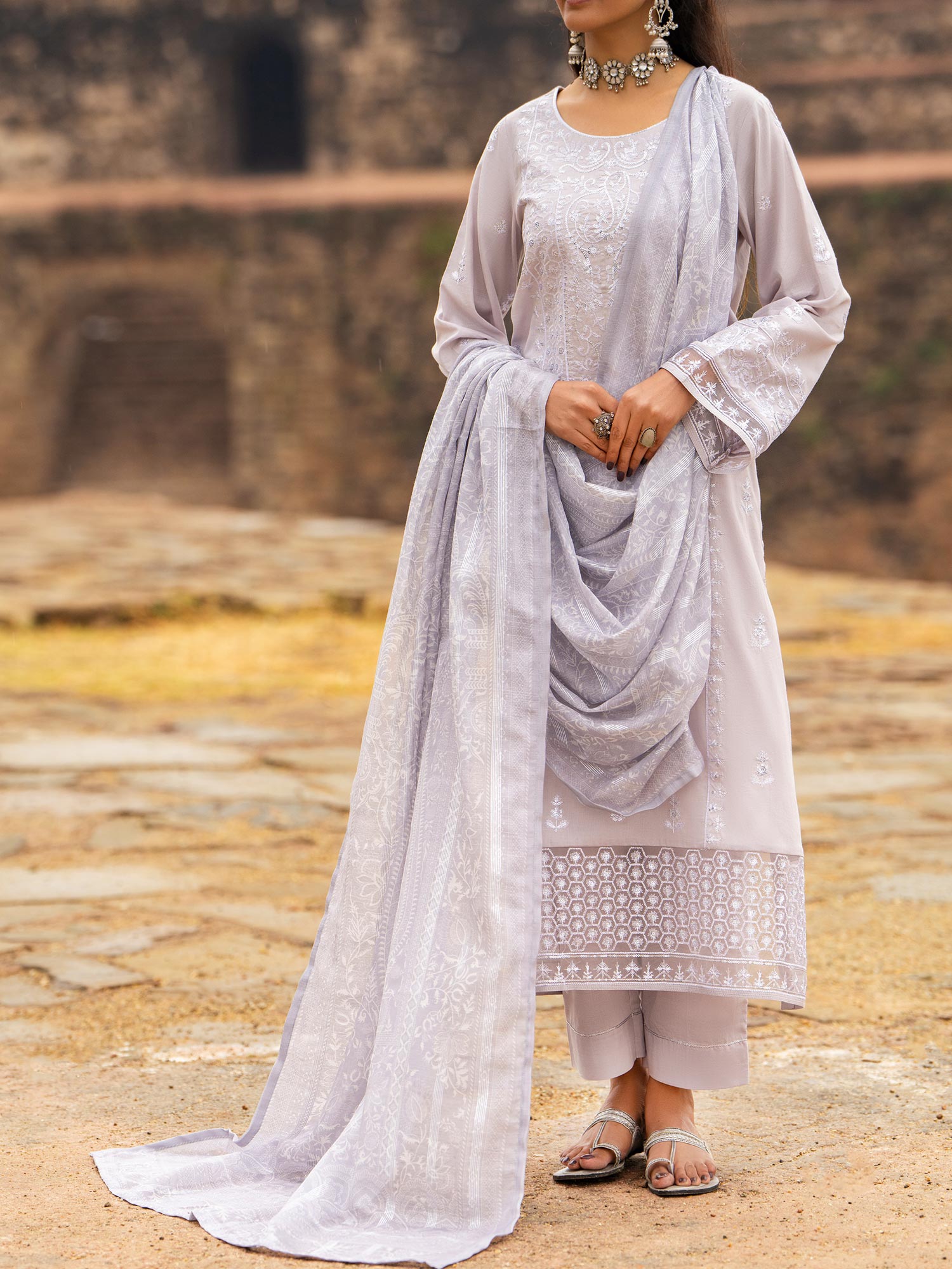 Casual Lite "Sky Stories" Summer Festive Suit - Lilac Bloom