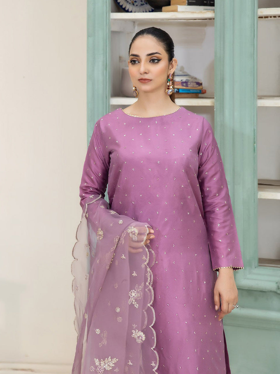 Lilac Blush Kattan Silk 3-Piece Suit