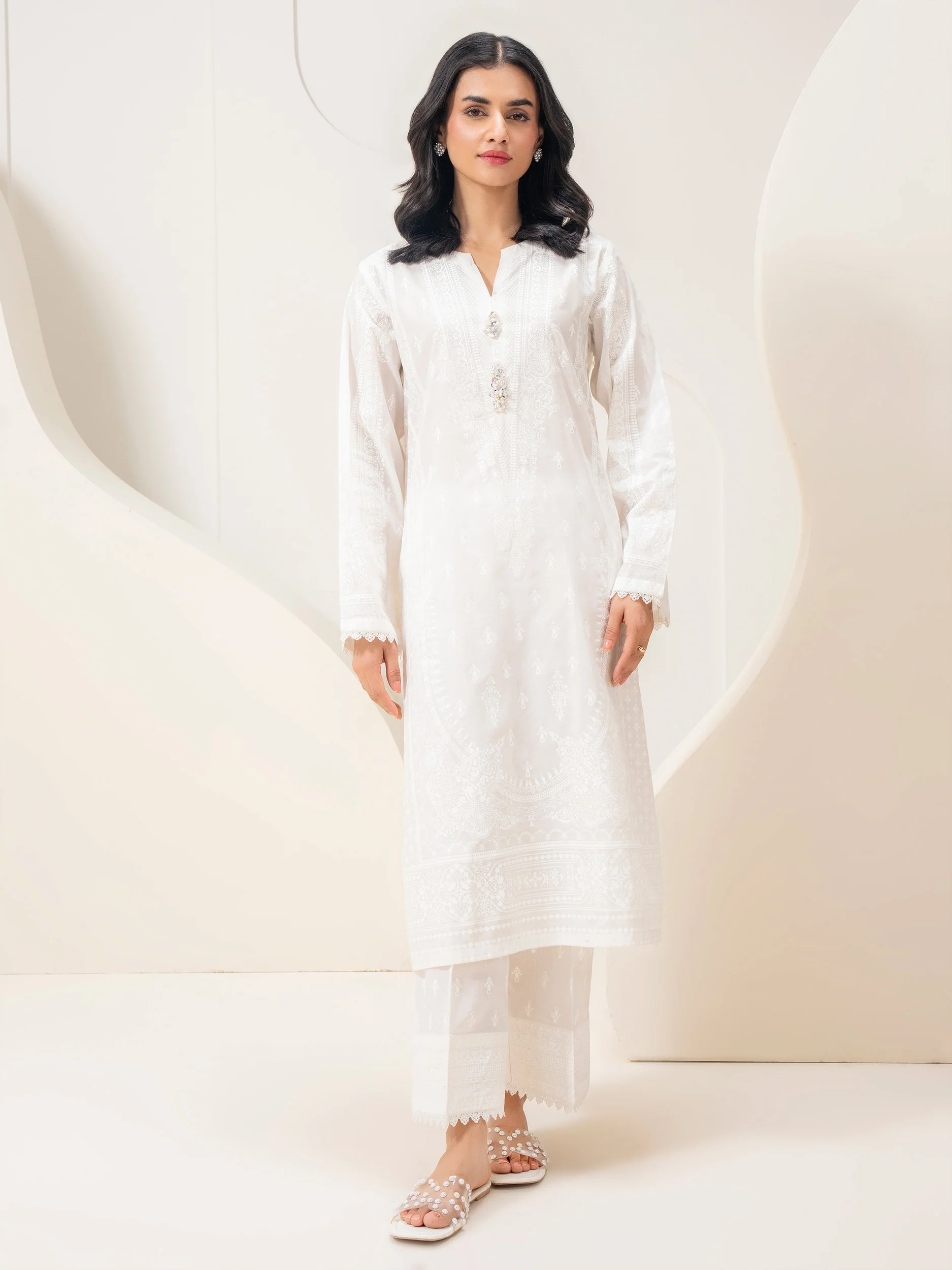 Limelight White Lawn 2-Piece Suit (A1912ST)