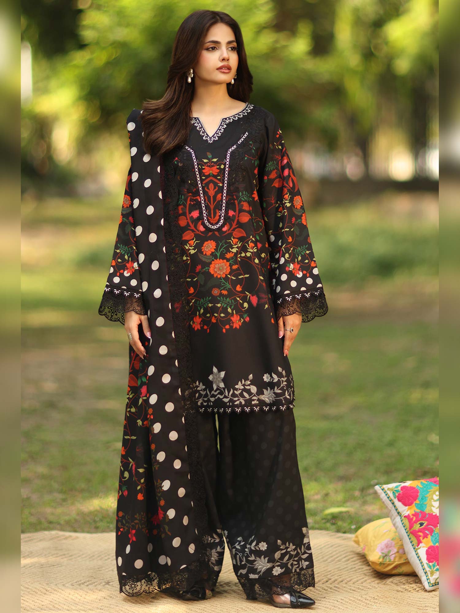 Charizma "Aniq" Unstitched Embroidered Linen 3-Piece Suit (ANW6-13)