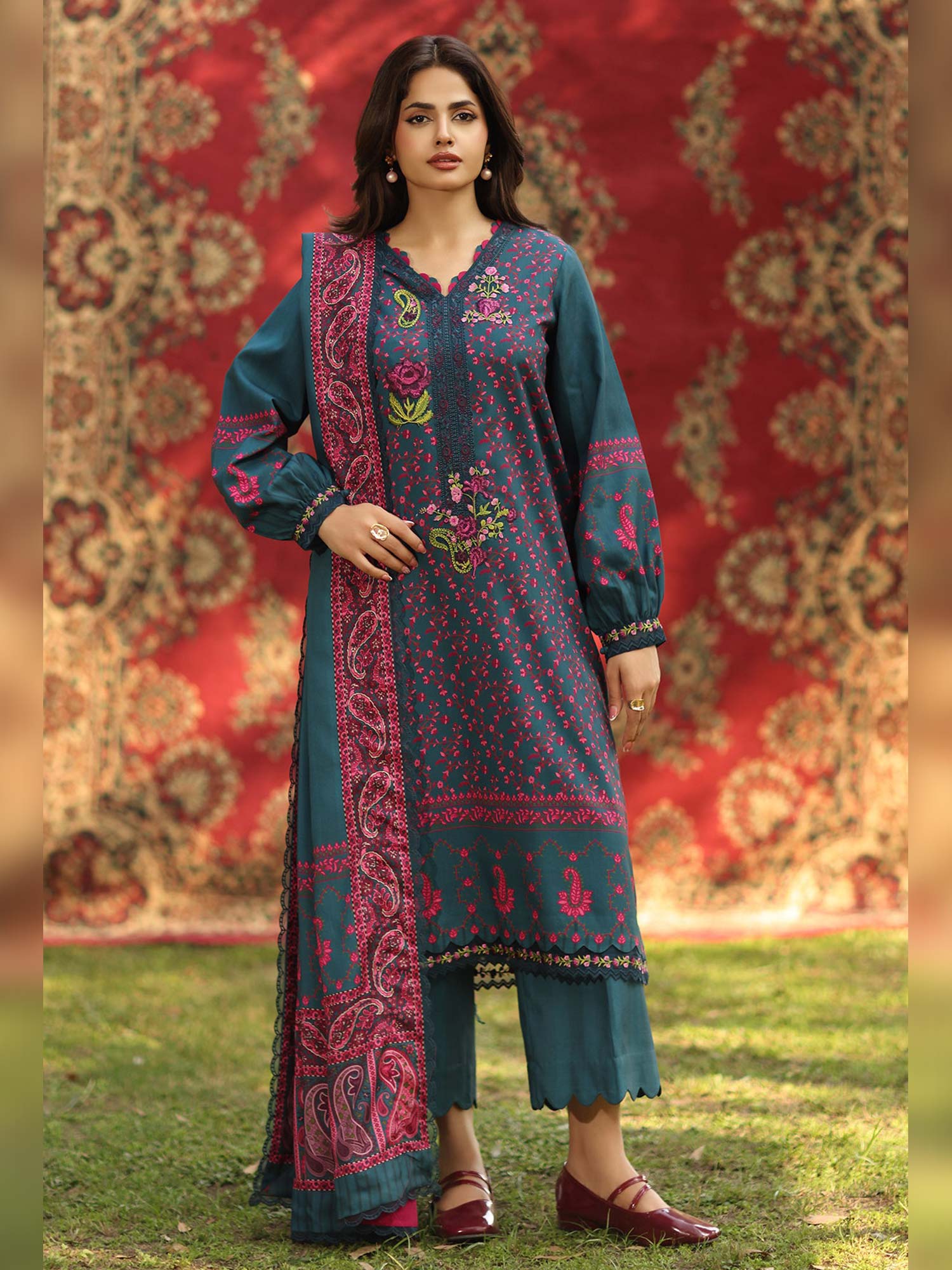 Charizma "Aniq" Unstitched Embroidered Linen 3-Piece Suit (ANW6-16)