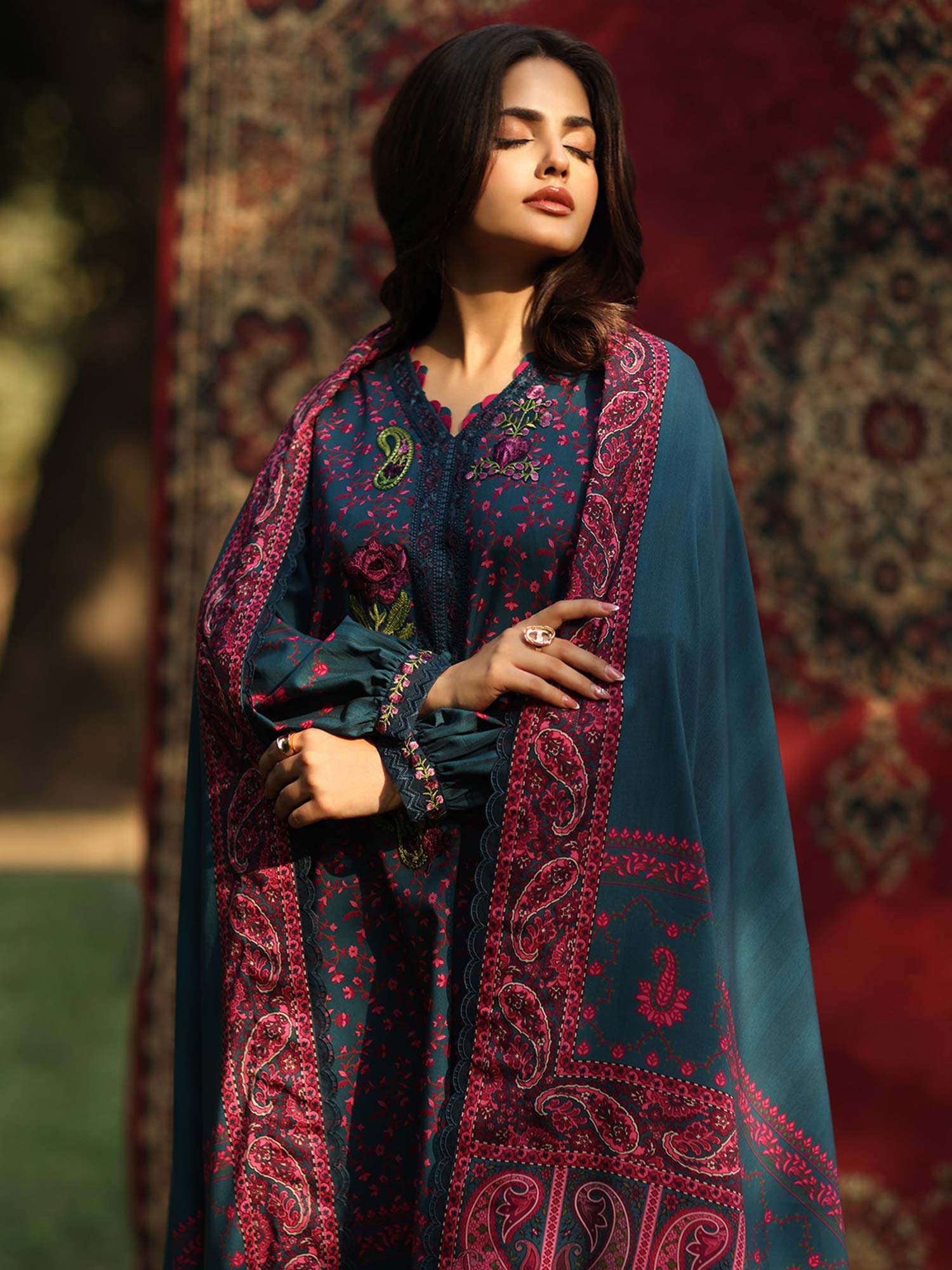 Charizma "Aniq" Unstitched Embroidered Linen 3-Piece Suit (ANW6-16)