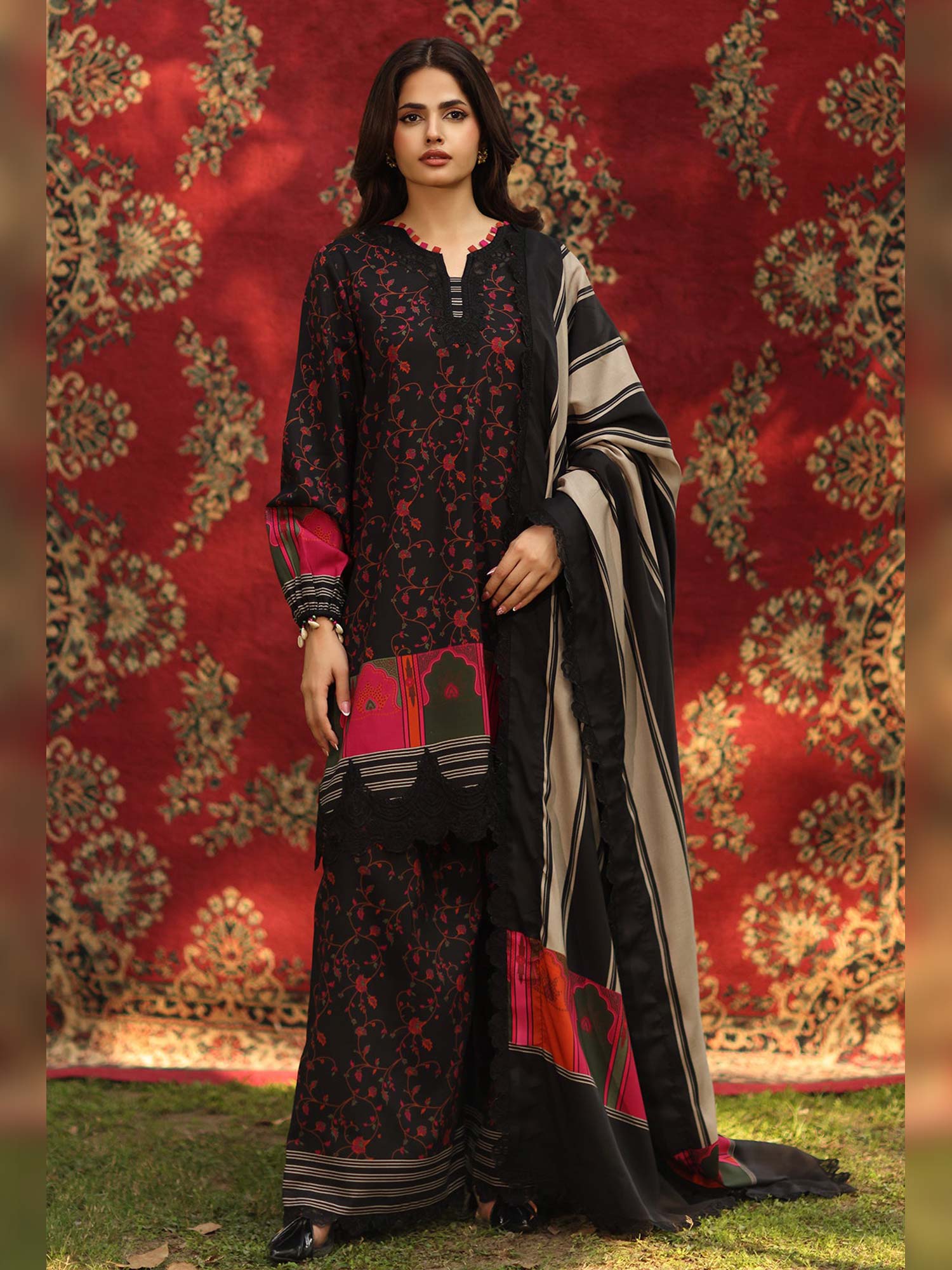 Charizma "Aniq" Unstitched Embroidered Linen 3-Piece Suit (ANW6-17)