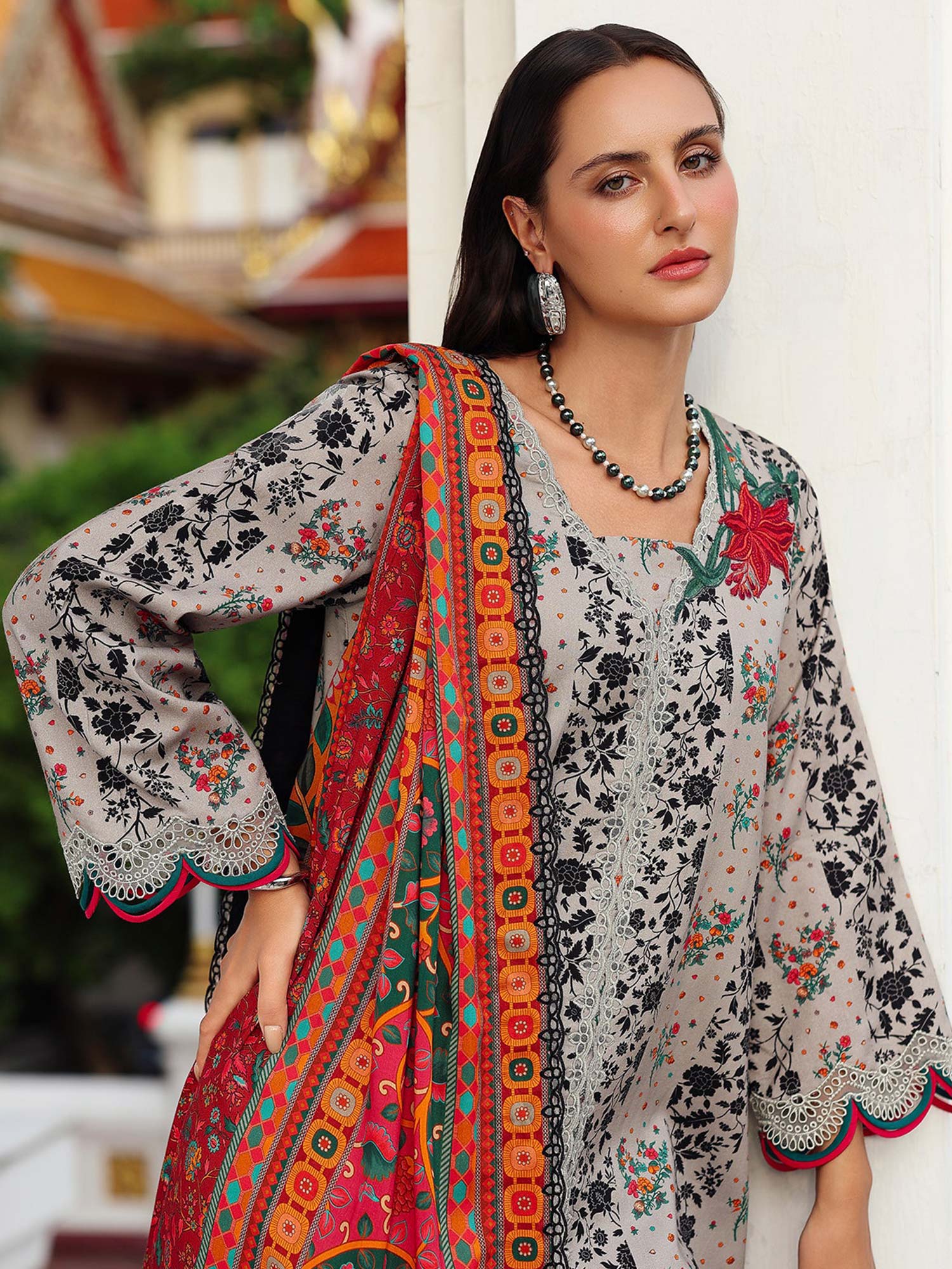Charizma "Aniq" Unstitched Embroidered Linen 3-Piece Suit (ANW6-19)