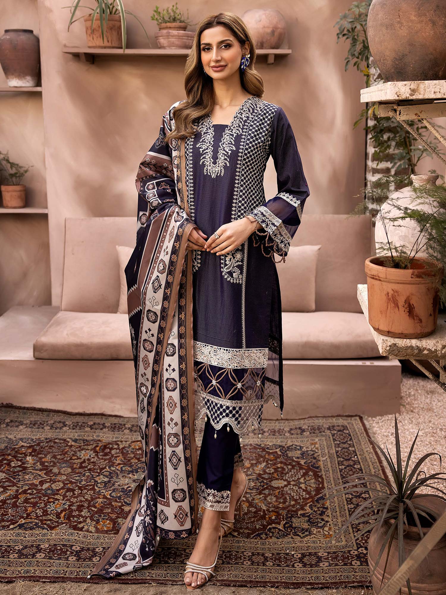 Ally's Masoori Lawn Suit (AL-740)