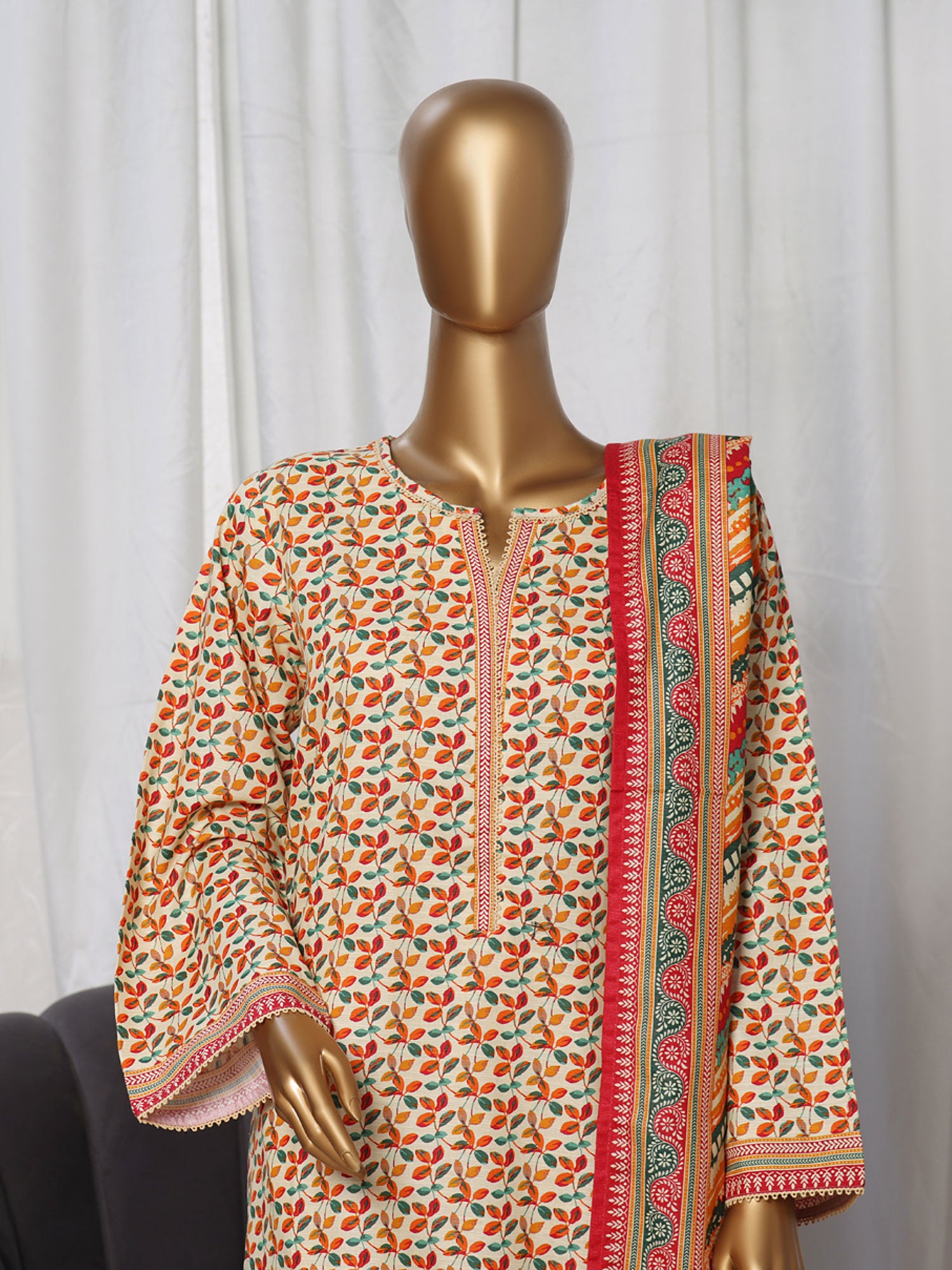 Bin Saeed Khaddar Multi 3-Piece Suit