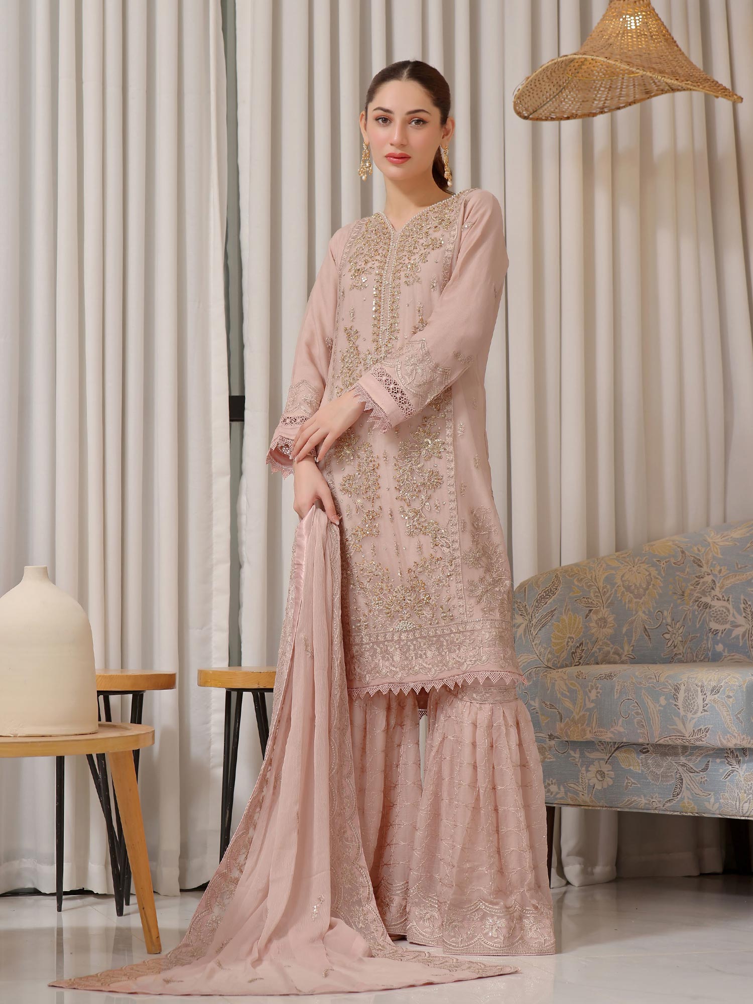 Wardah Uzair "Baag-e-Bahar" Luxury Embroidered Chiffon Suit - Bahar