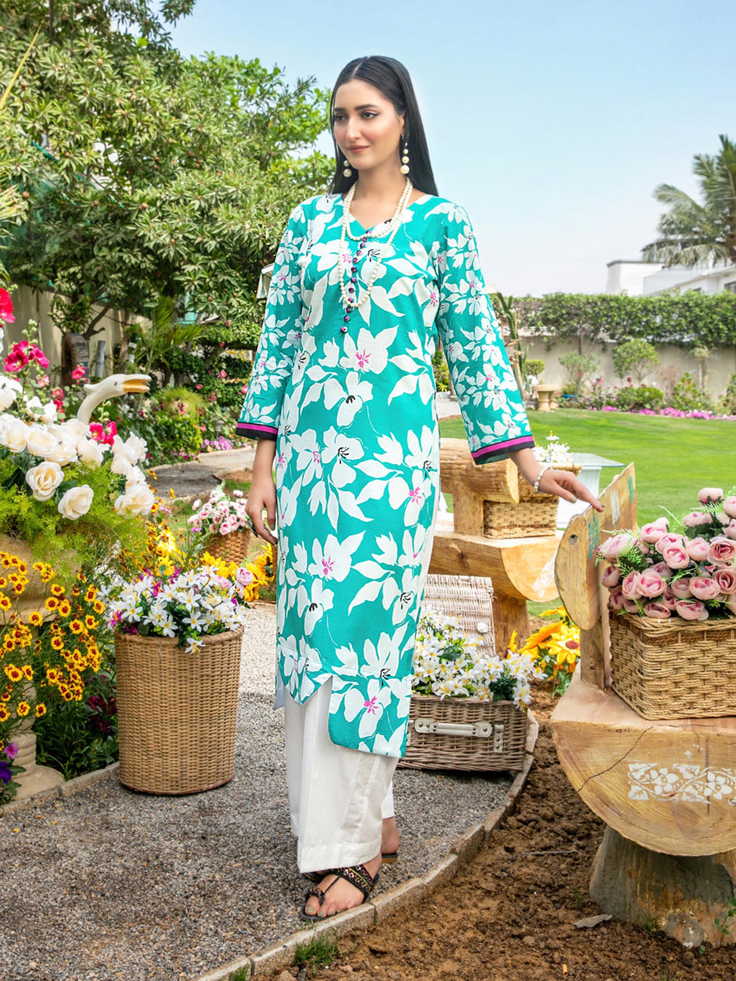Tawakkal "Asmira" Printed Lawn Shirt (D1582)