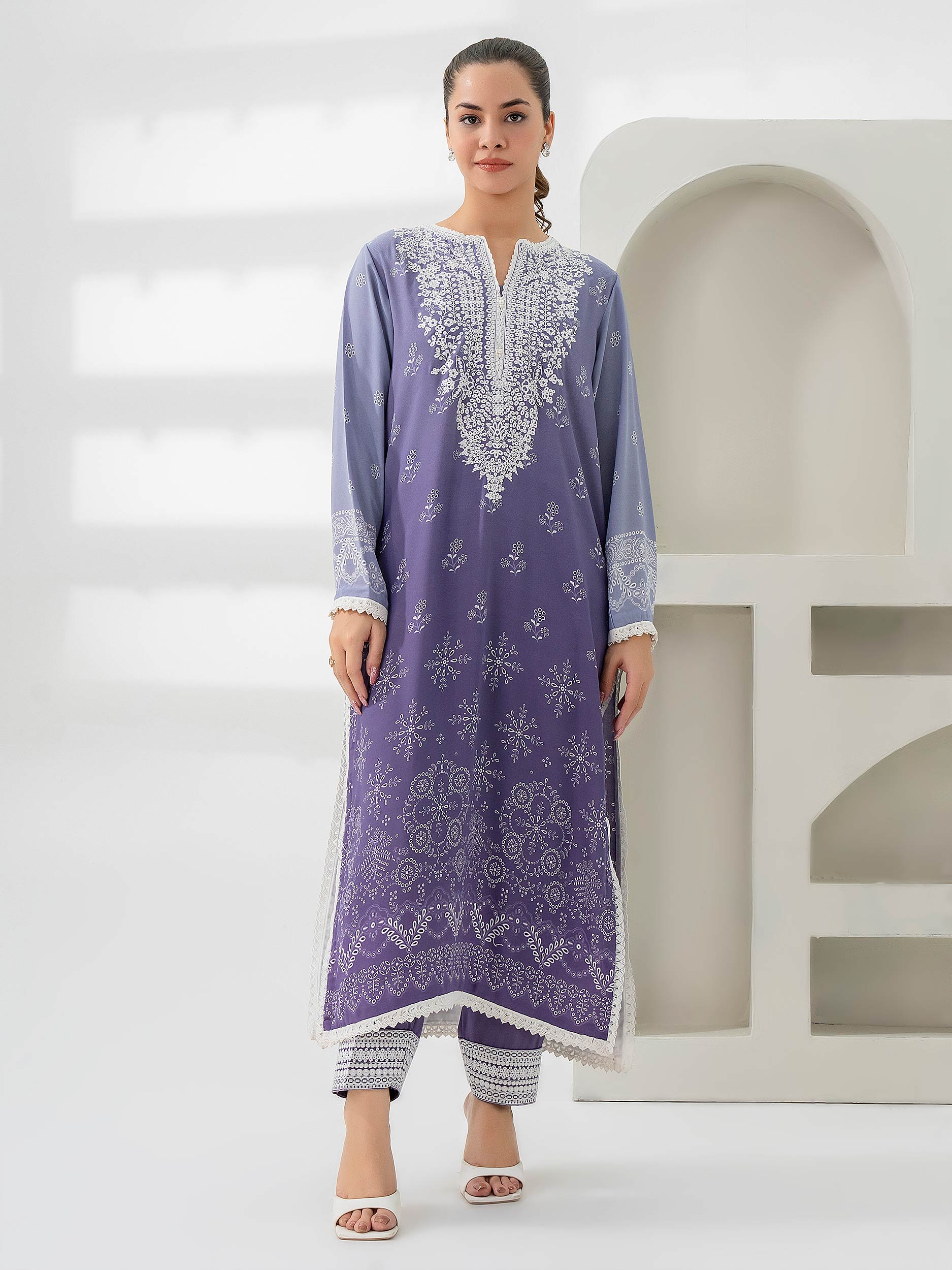 Limelight Lilac Grip Embroidered 2-Piece Suit (A0630ST)