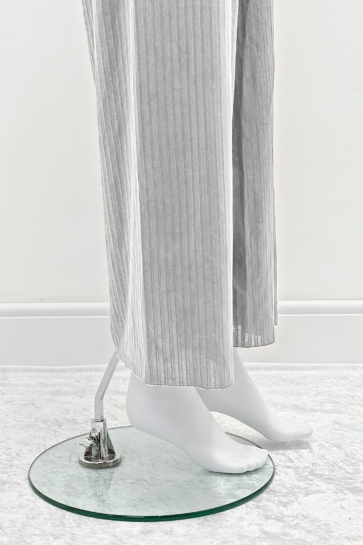 Light Grey Casual Wide Leg Trouser