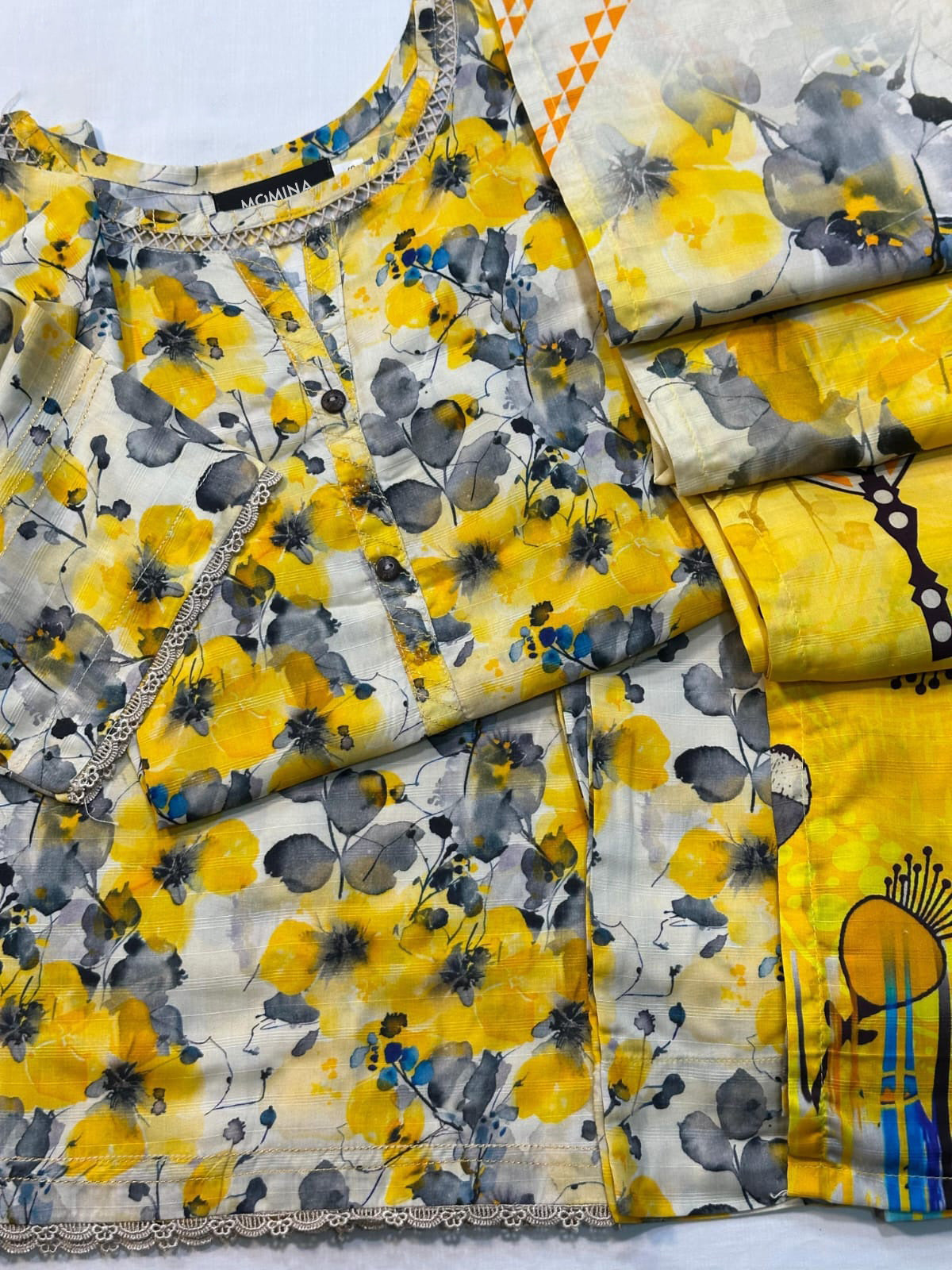 Yellow Casual Winter Linen 3-Piece Suit