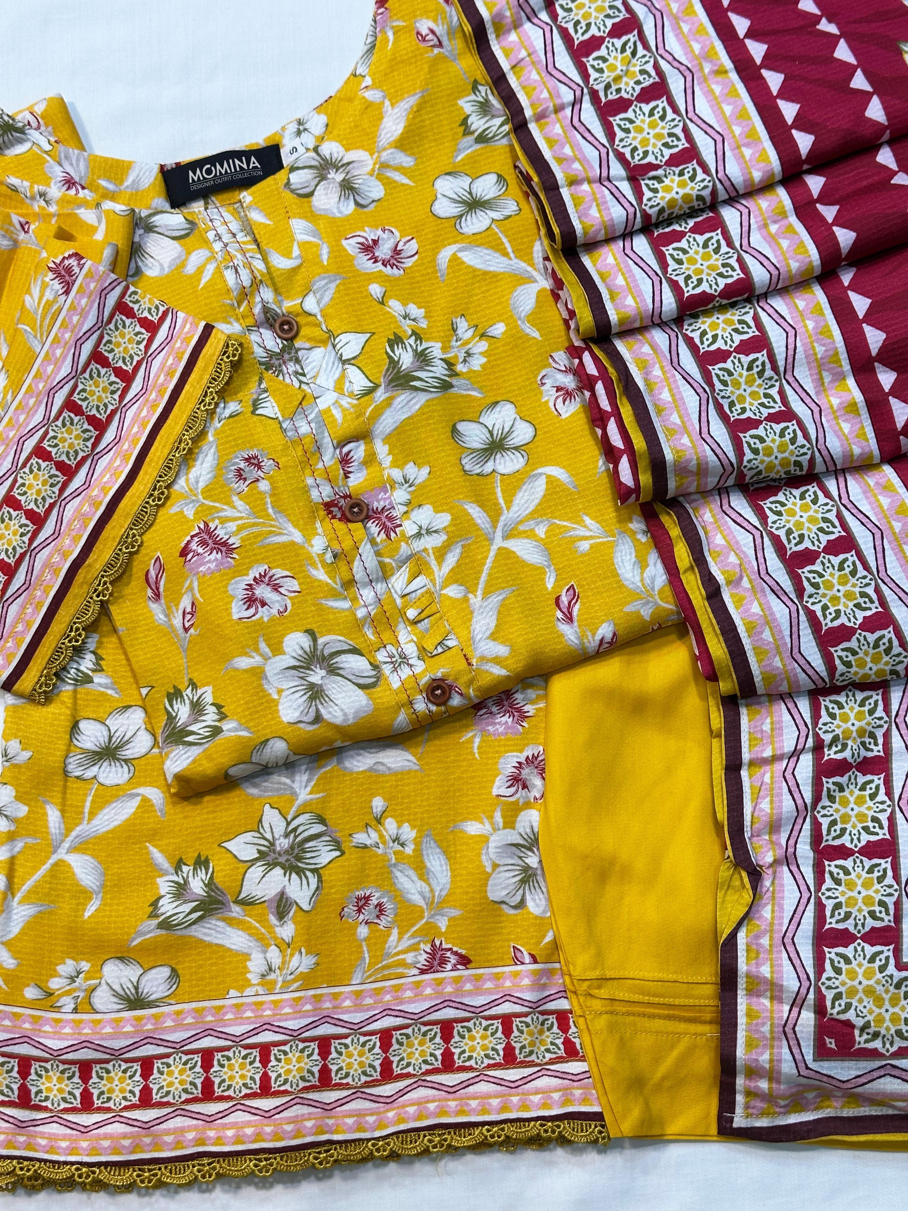 Mustard Casual Winter Linen 3-Piece Suit