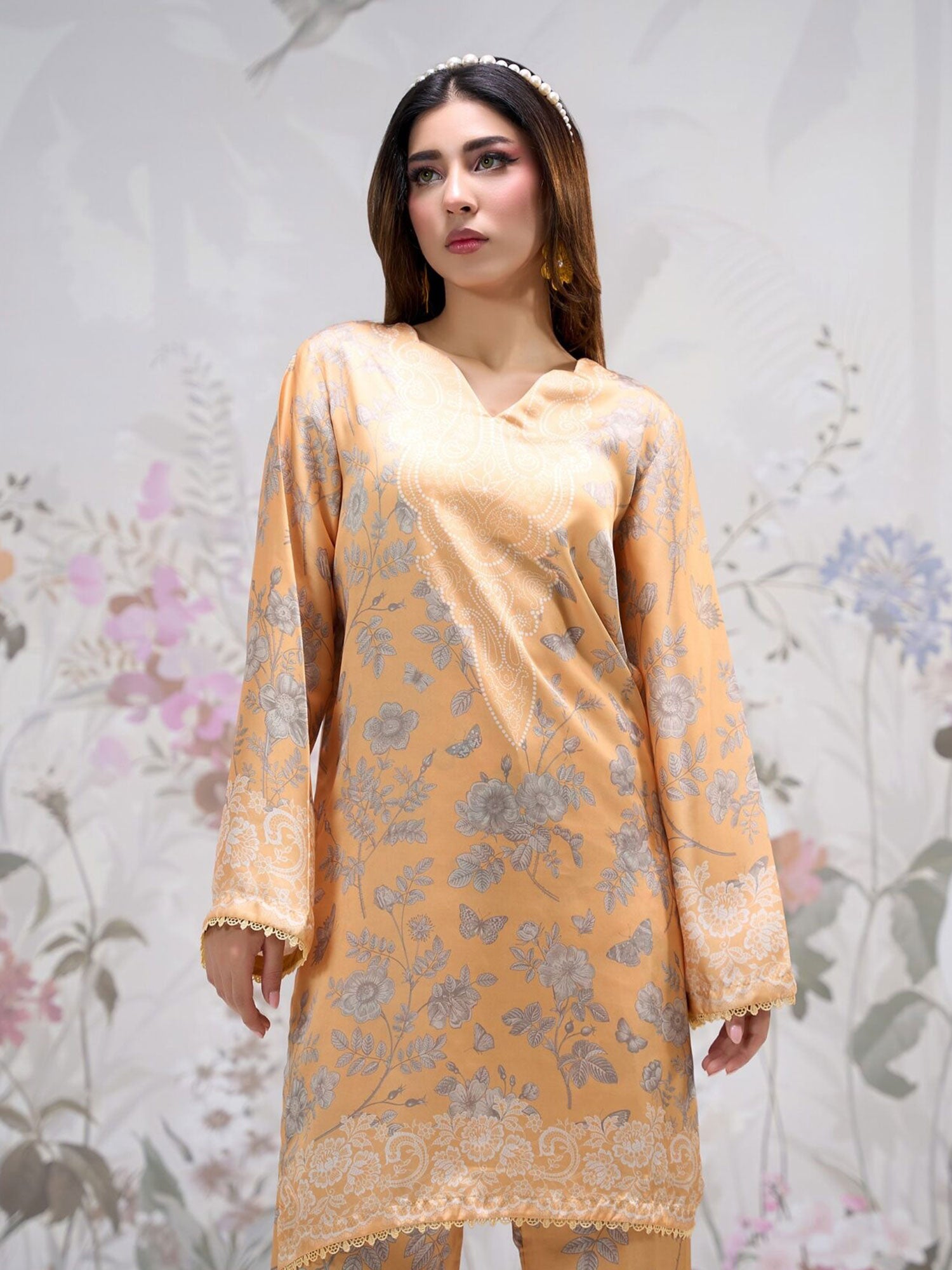 Regalia Luxe Silk 2-Piece Suit - Tan