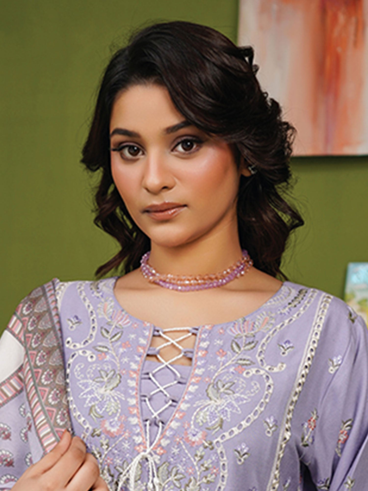 Munira Embroidered Winter Dhanak Suit (MSL-07) - Lavender