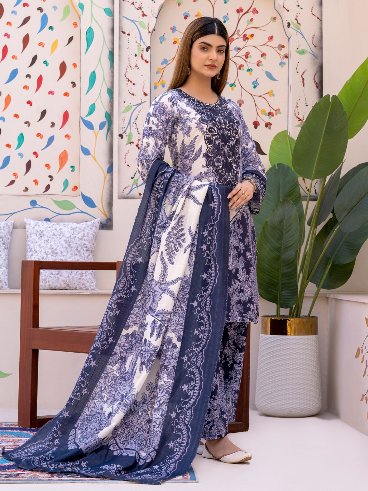 Rangz Raw Silk 3-Piece Suit - Navy