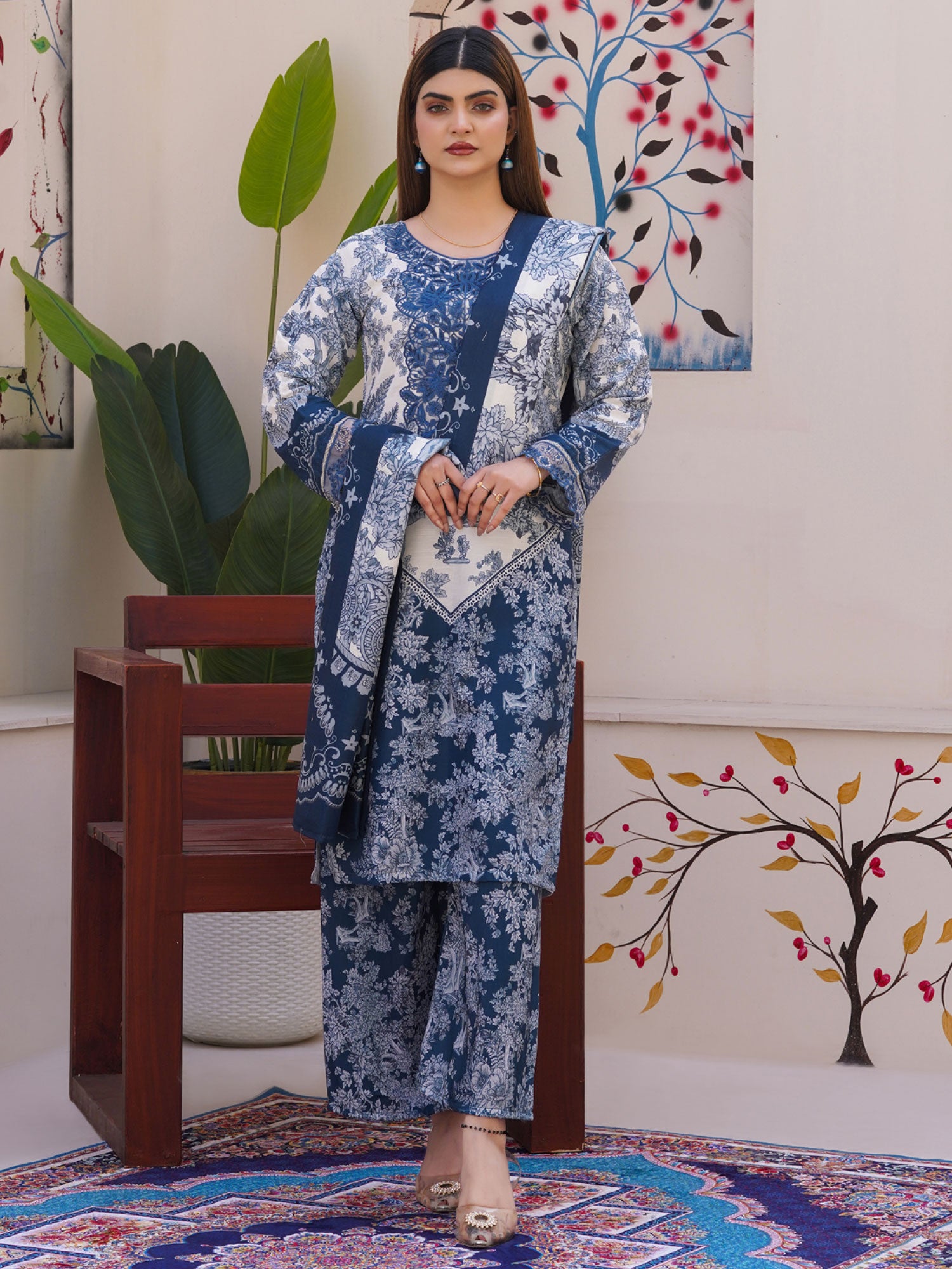 Rangz Raw Silk 3-Piece Suit - Zinc