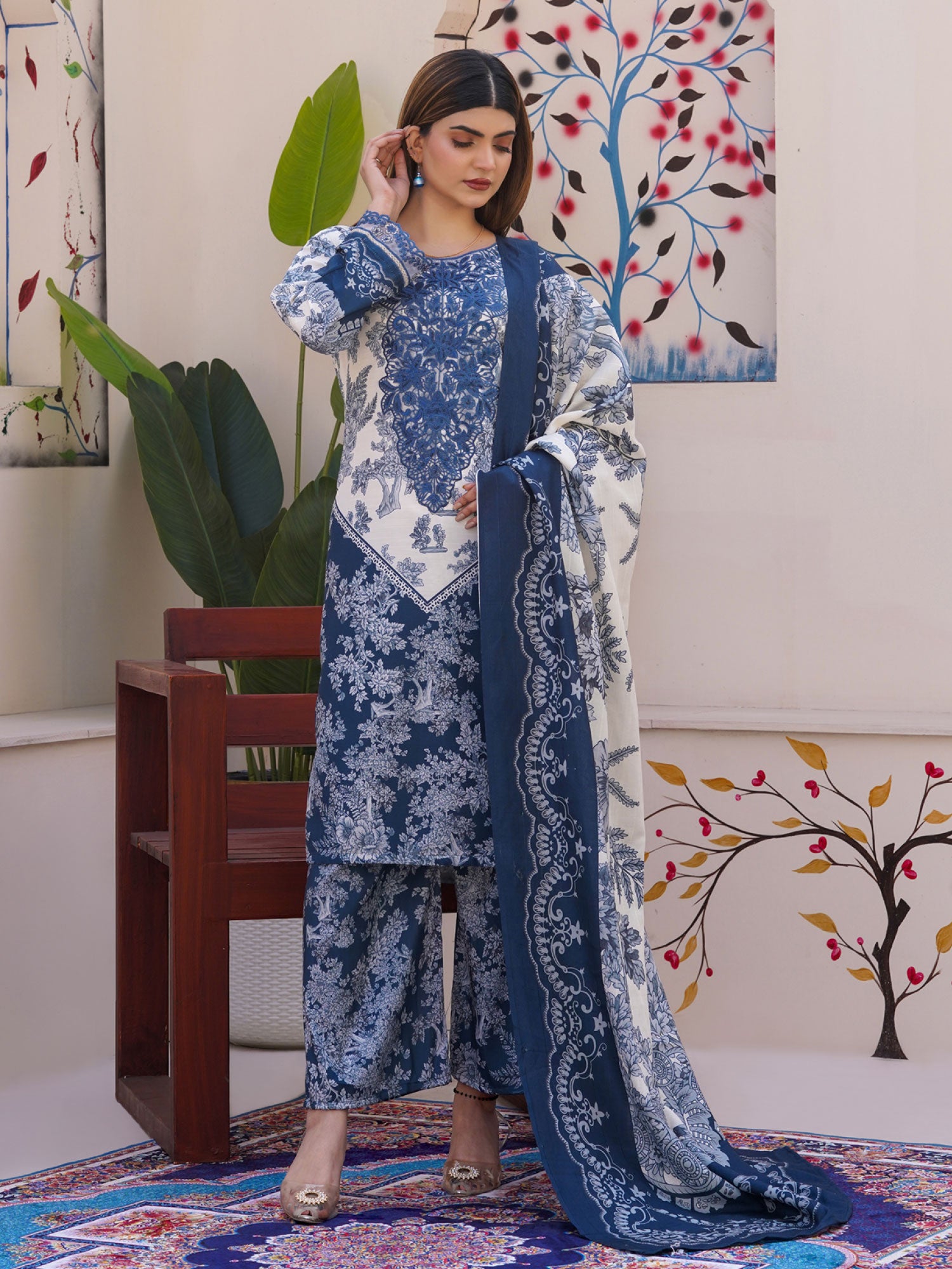 Rangz Raw Silk 3-Piece Suit - Zinc