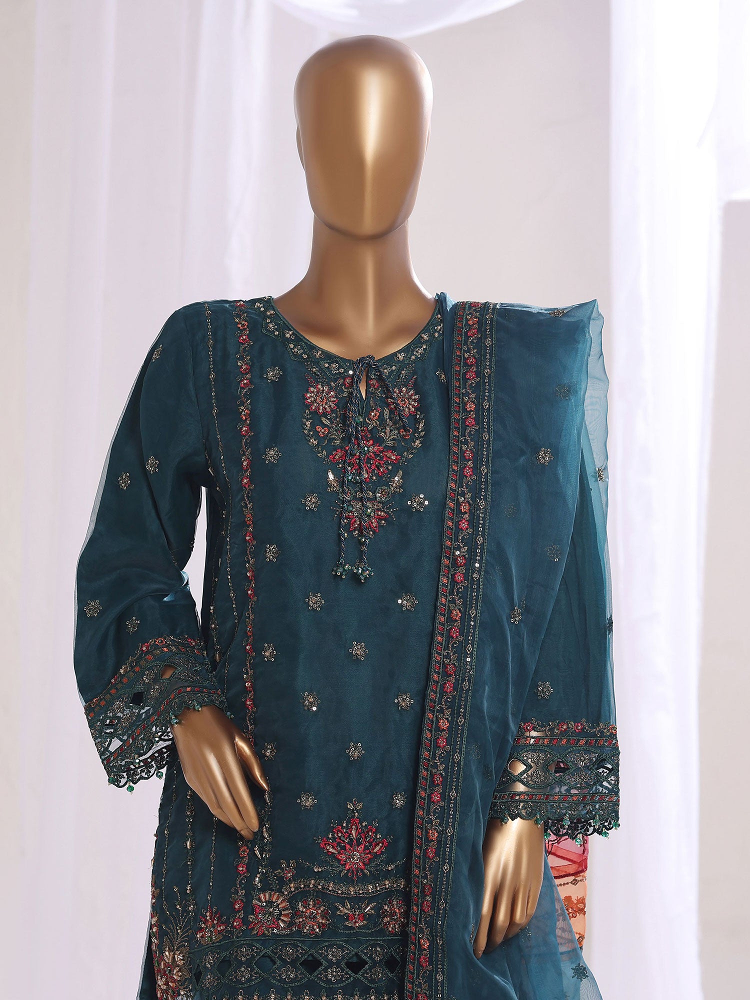 Sadabahar "Mahpara Vol.16" Festive Embroidered Chiffon Suit - Green