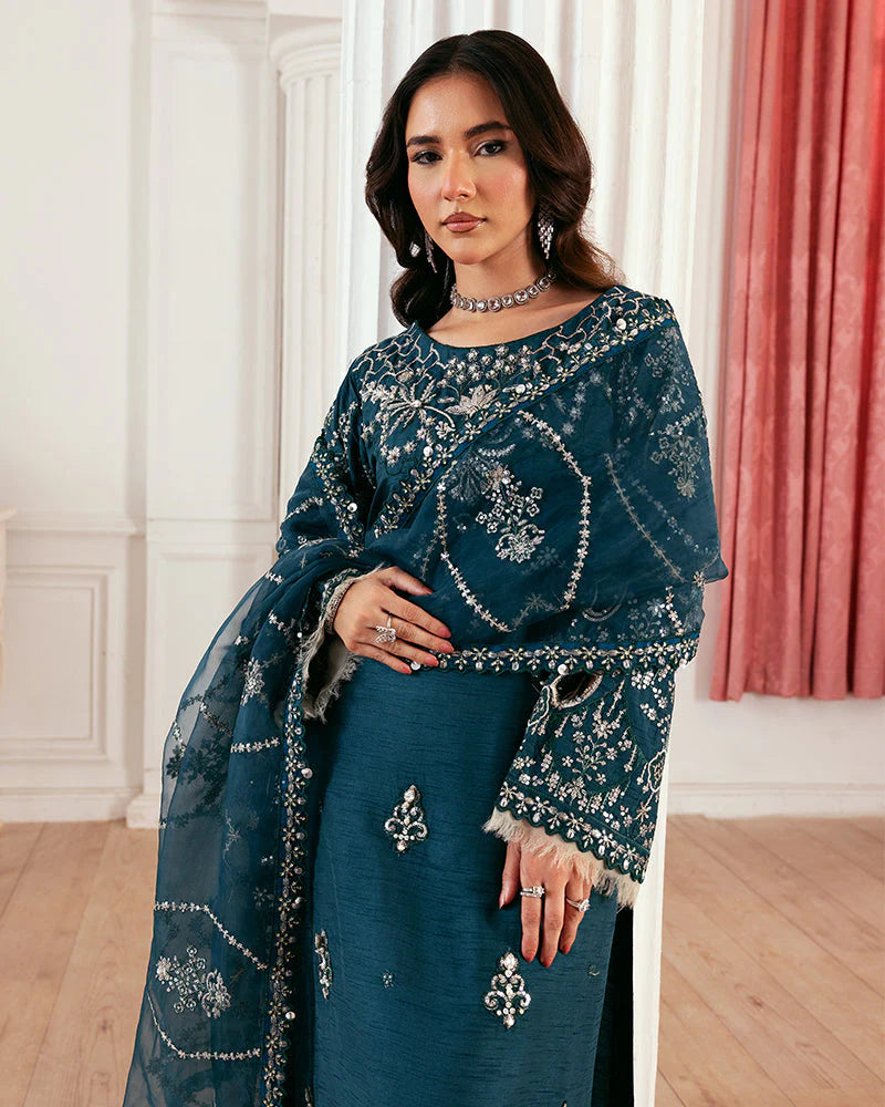 Ally's Zinc Embellished Raw Silk 3-Piece Suit (AN113)