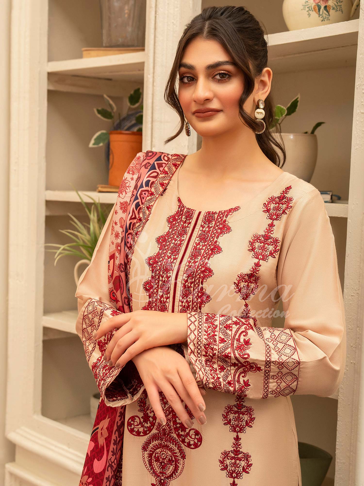 Karma Collection "Aangan" Winter Embroidered Suit (KC1400)