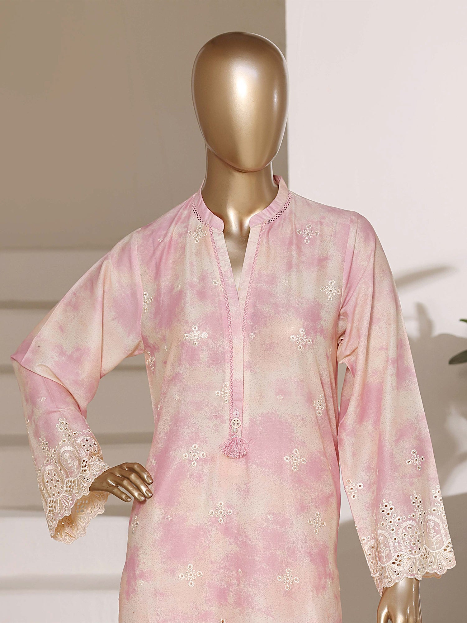 Sadabahar "Regal" Embroidered Lawn 3-Piece Suit - Pink