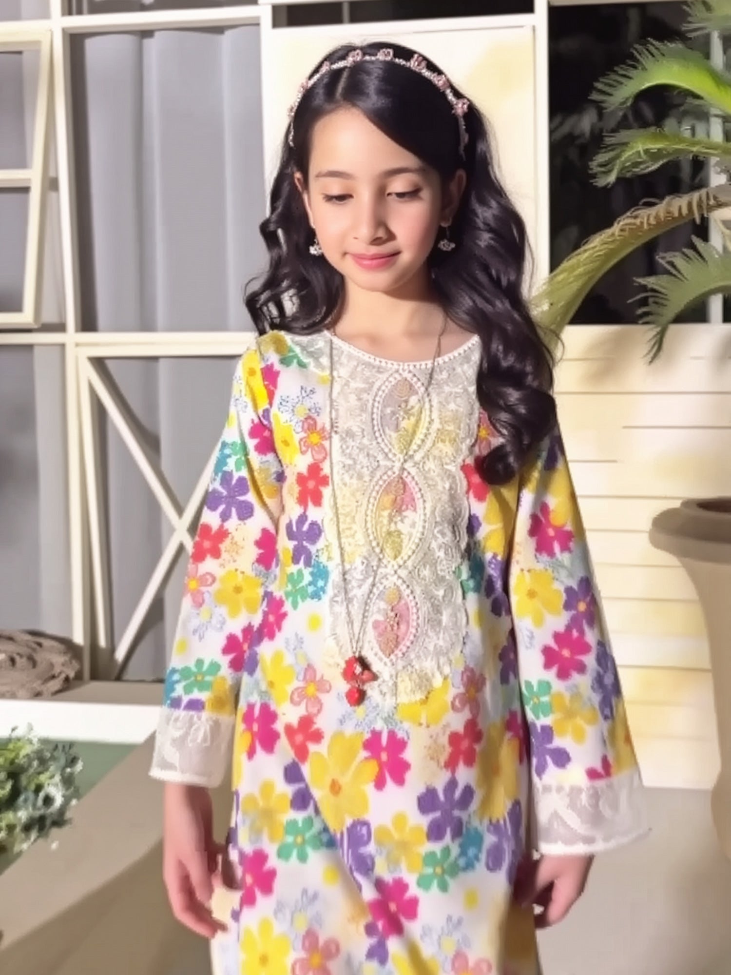 Kids Semi-Formal Lawn 2-Piece Suit - Multi-Colour