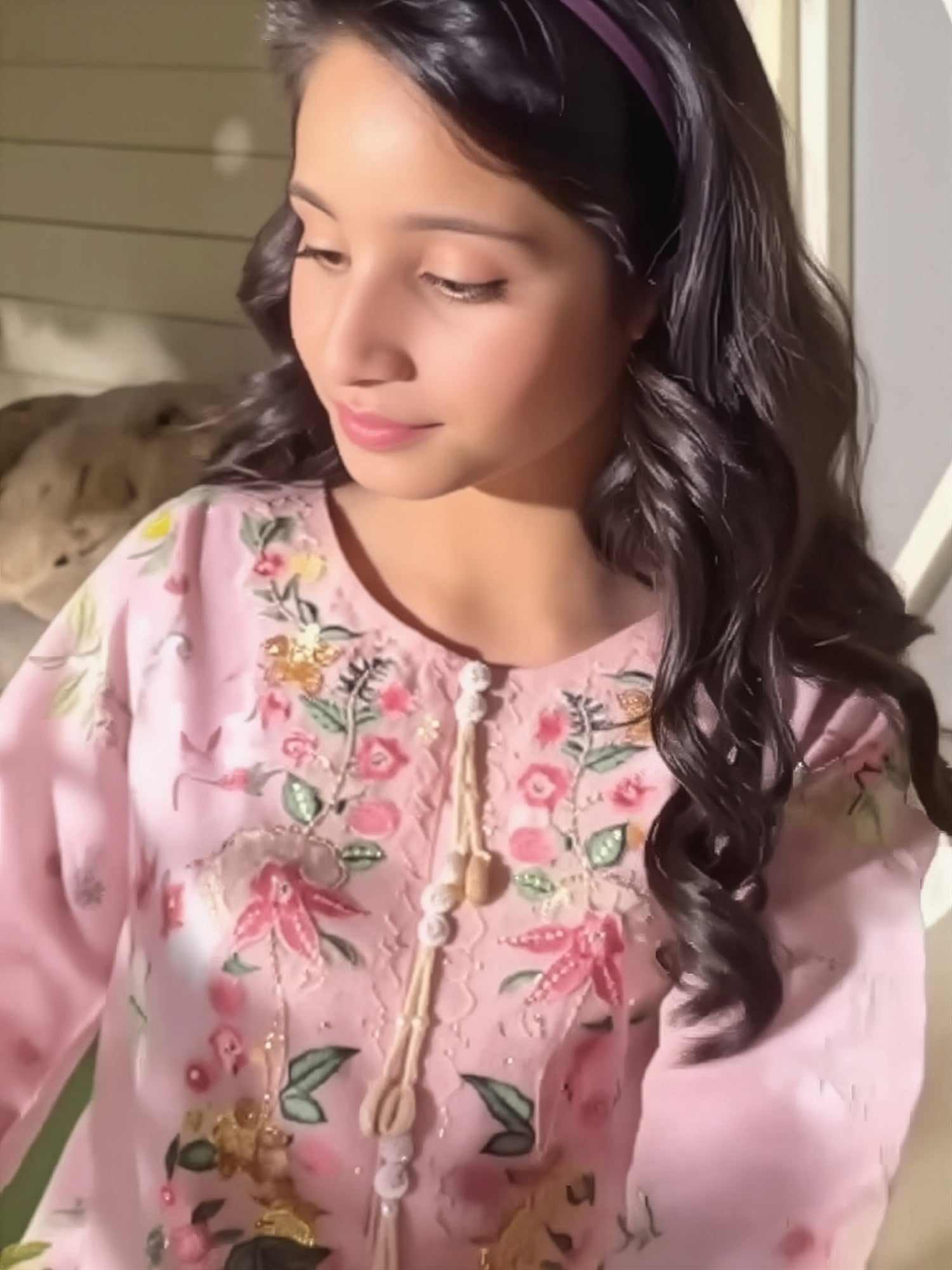 Kids Semi-Formal Lawn 2-Piece Suit - Light Pink