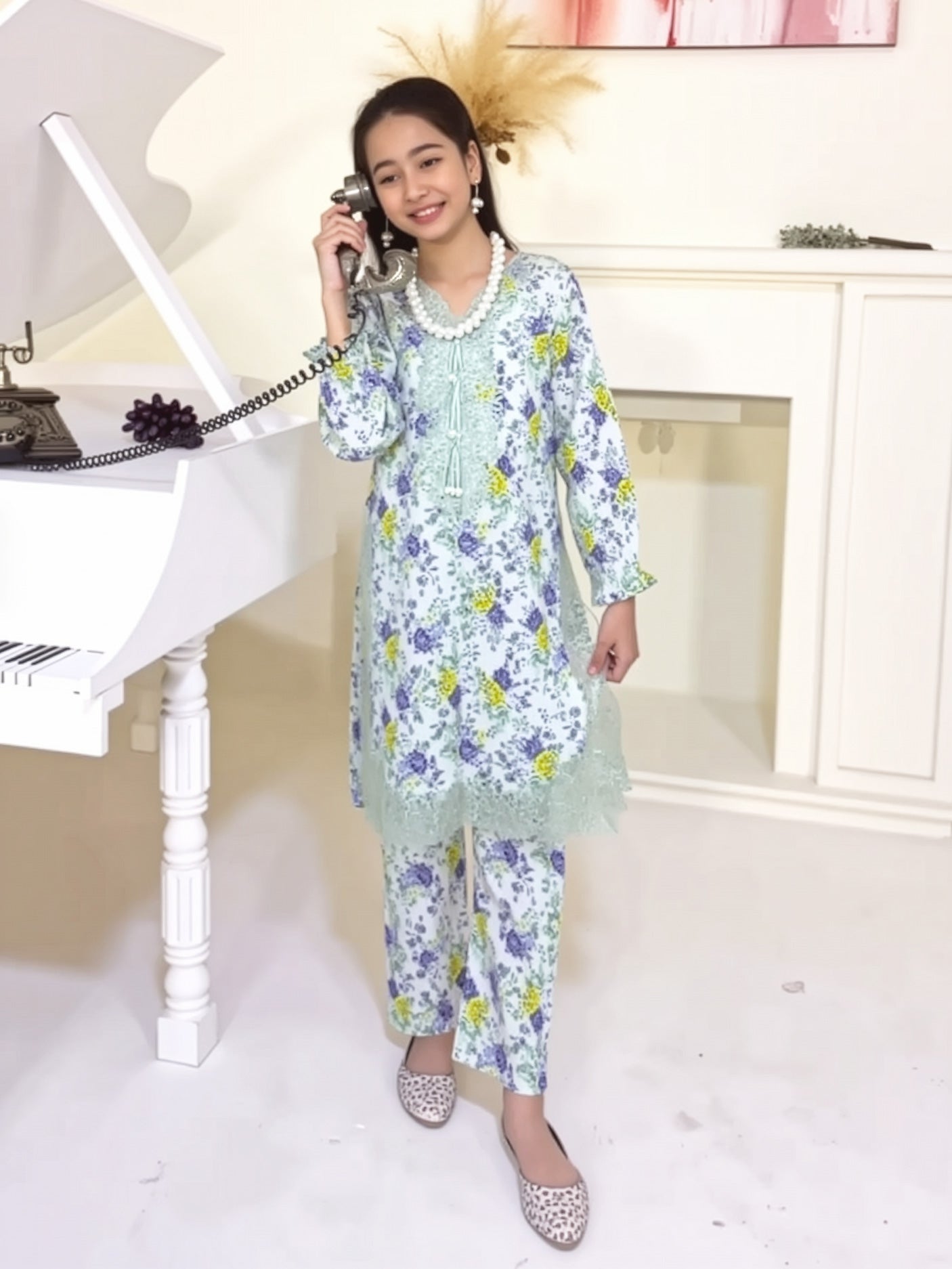 Kids Semi-Formal Lawn 2-Piece Suit - Aqua