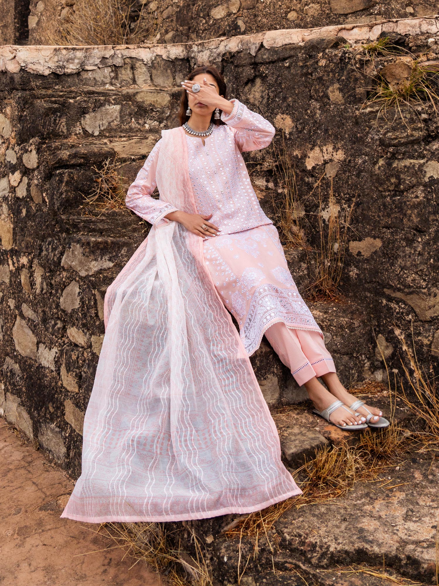Casual Lite "Sky Stories" Summer Festive Suit - Cotton Bloom