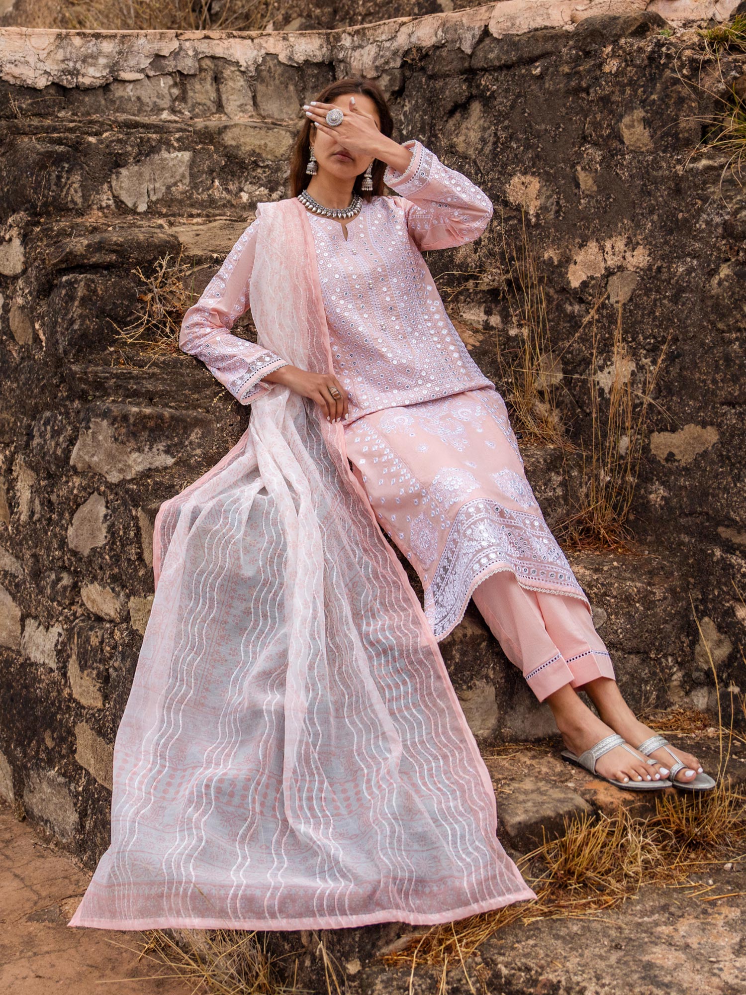 Casual Lite "Sky Stories" Summer Festive Suit - Cotton Bloom