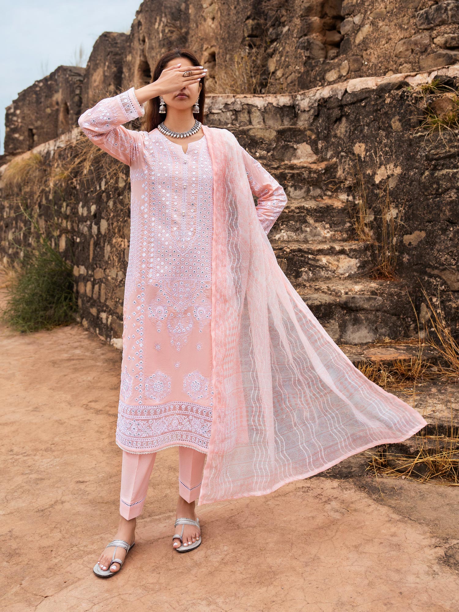 Casual Lite "Sky Stories" Summer Festive Suit - Cotton Bloom