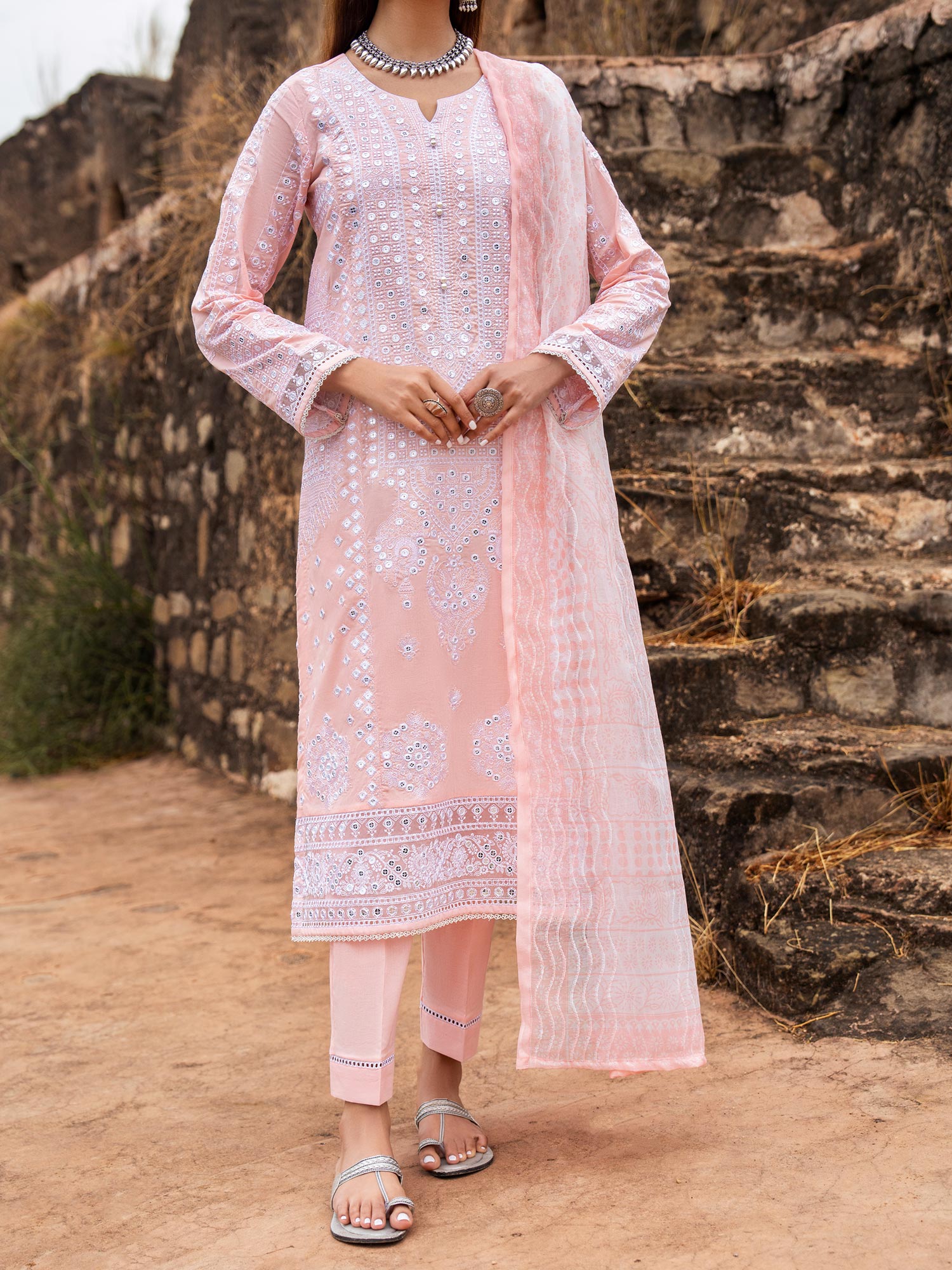 Casual Lite "Sky Stories" Summer Festive Suit - Cotton Bloom