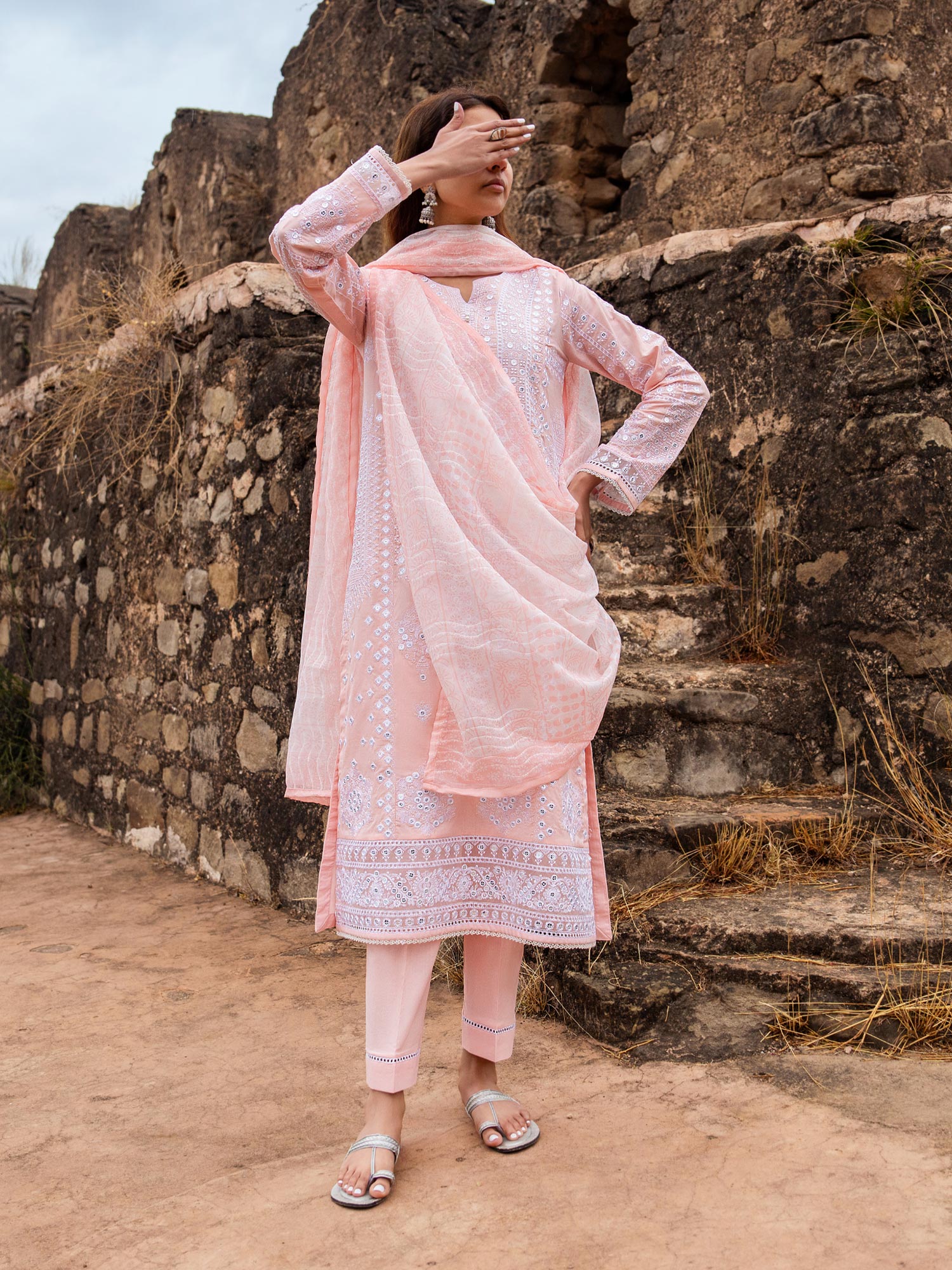 Casual Lite "Sky Stories" Summer Festive Suit - Cotton Bloom