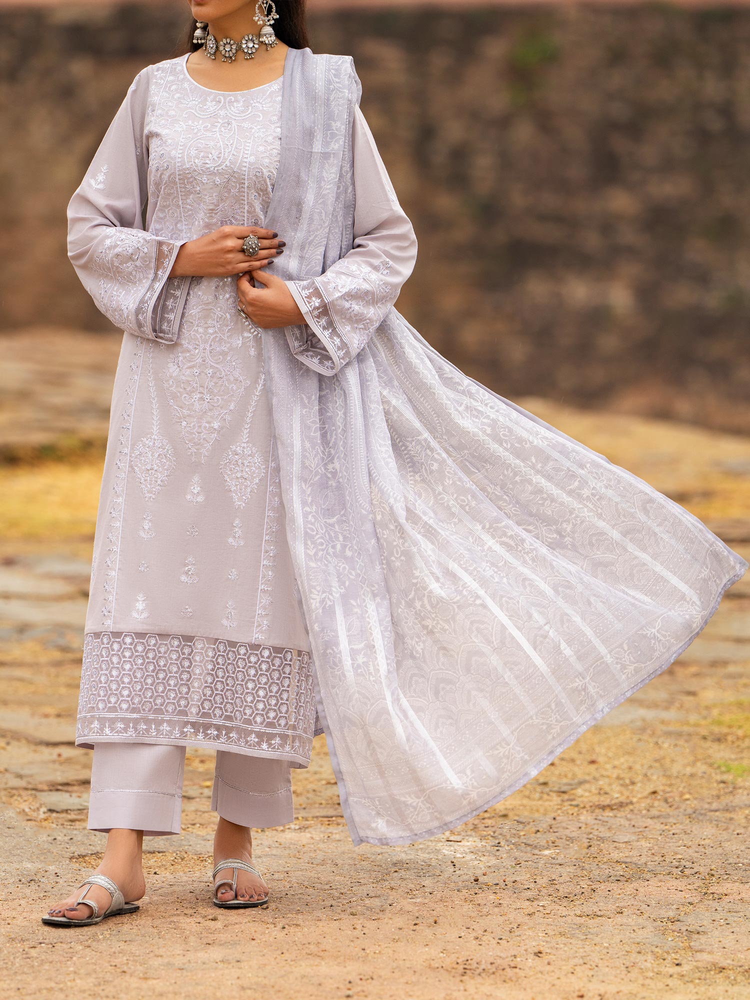 Casual Lite "Sky Stories" Summer Festive Suit - Lilac Bloom