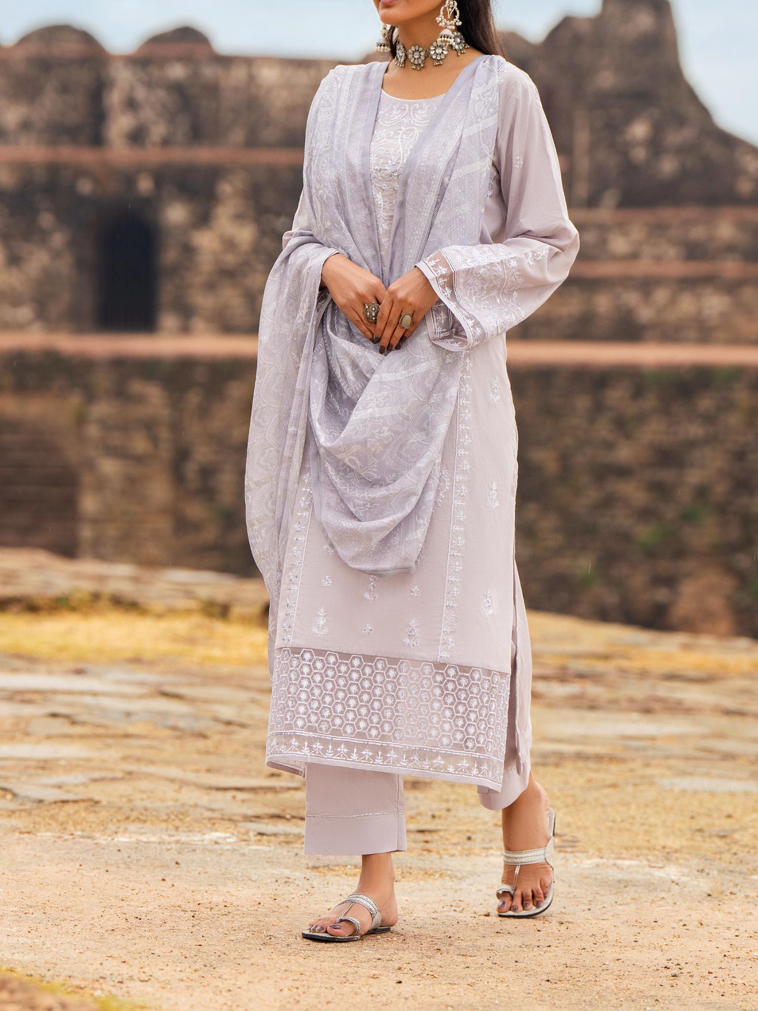 Casual Lite "Sky Stories" Summer Festive Suit - Lilac Bloom