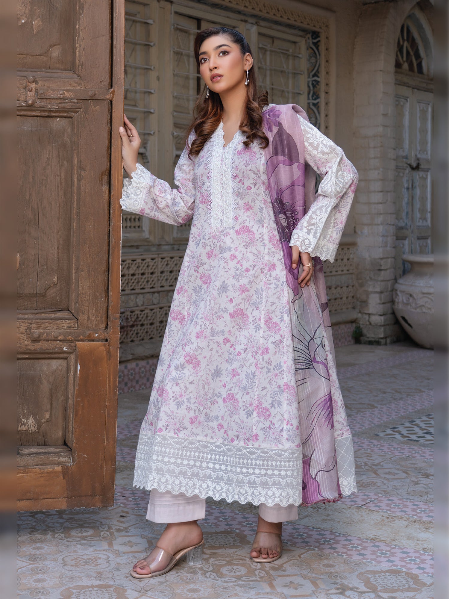 Munira Kinzzay Lawn Frock Suit (MSL-04) - Light Pink