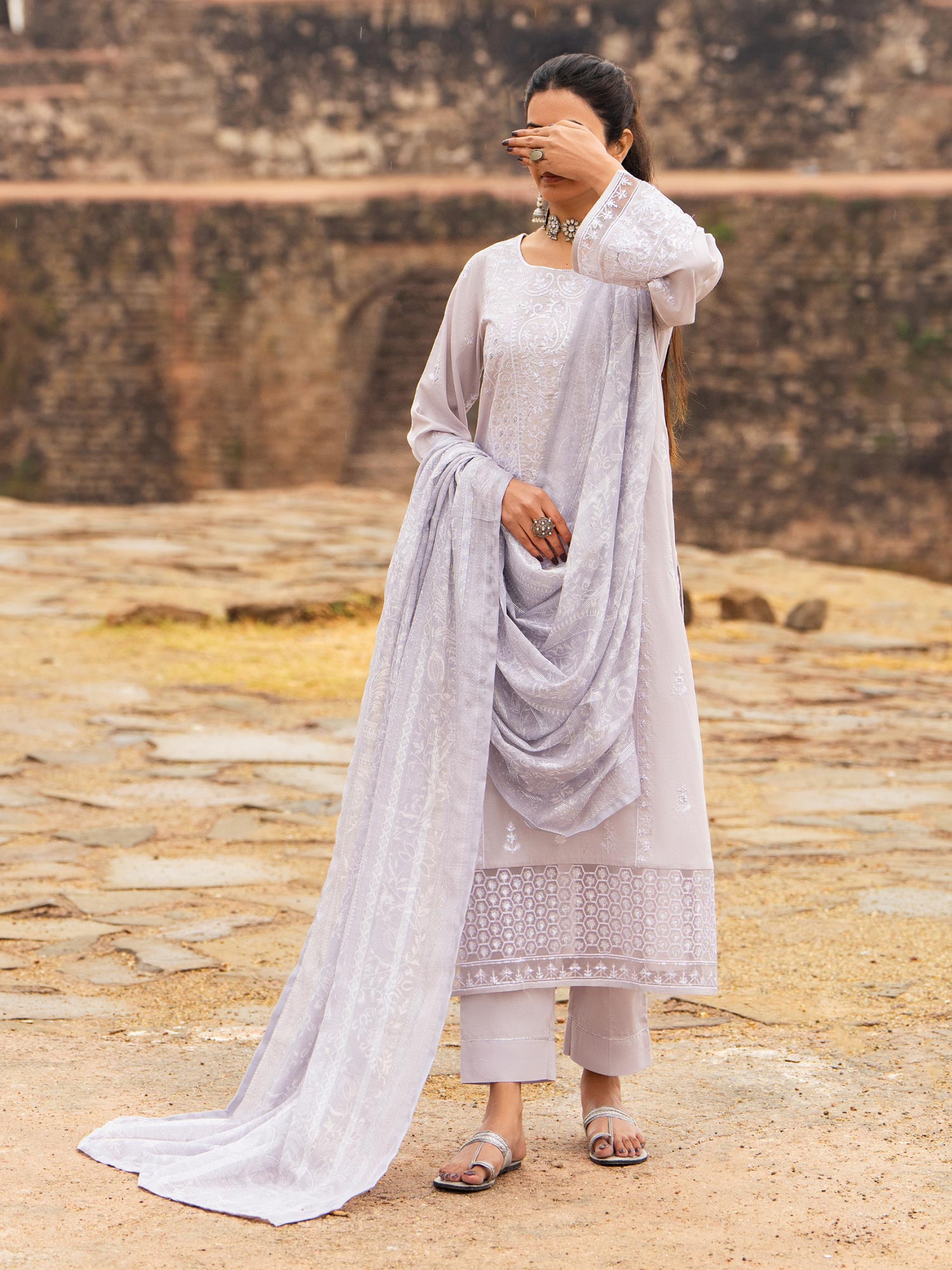 Casual Lite "Sky Stories" Summer Festive Suit - Lilac Bloom
