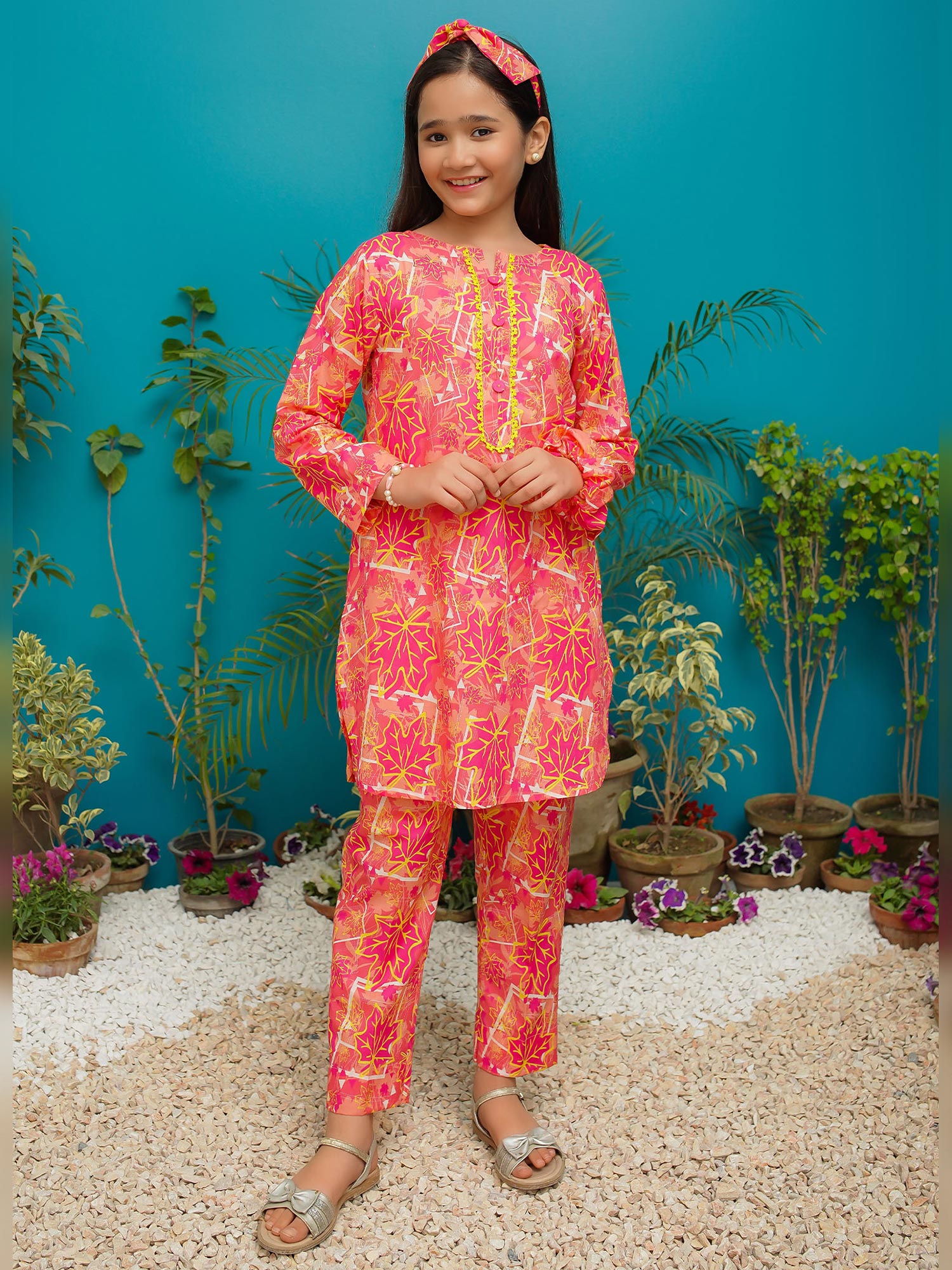 Kids Lawn 2-Piece Suit - Flamingo Pink