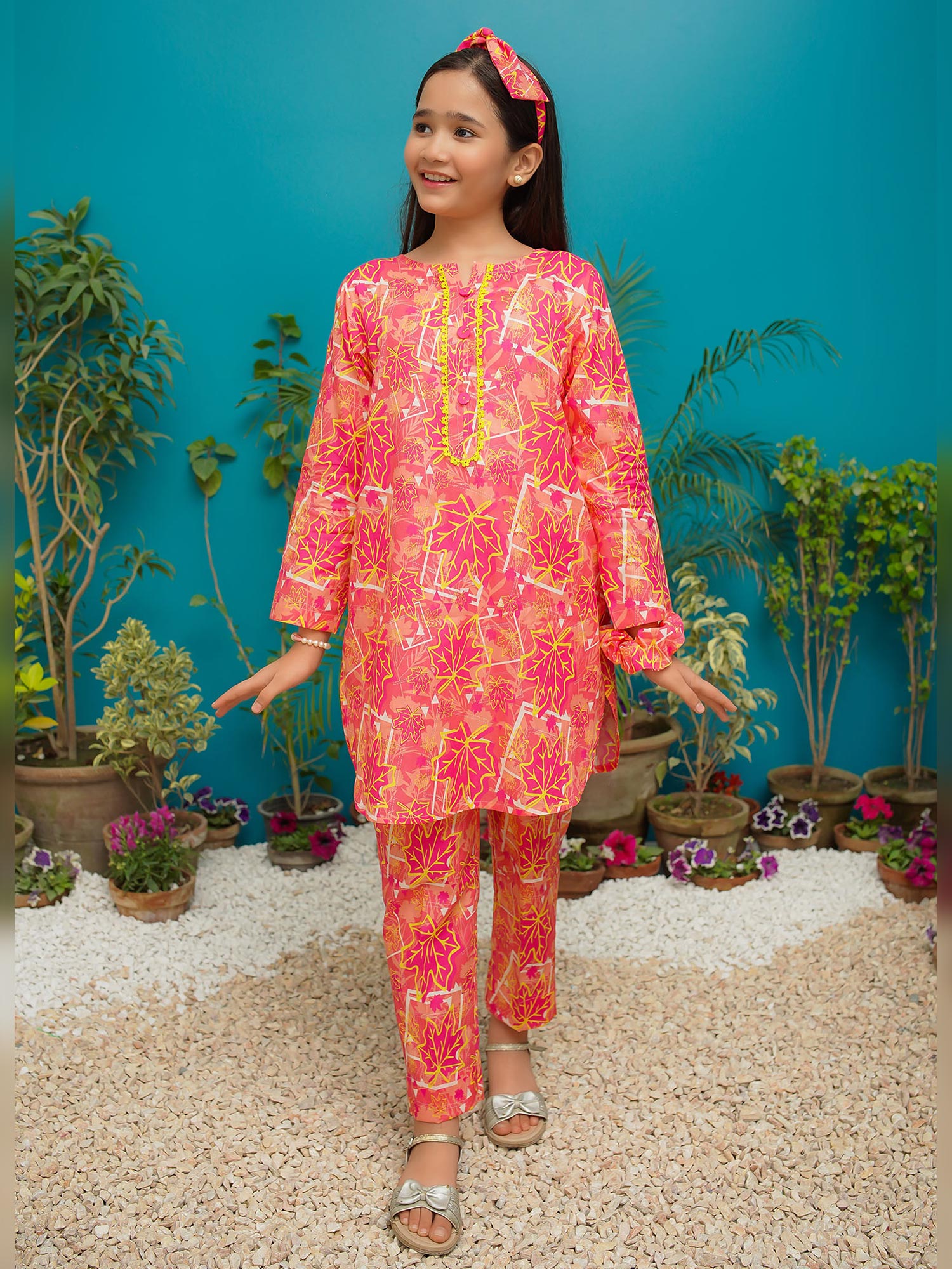 Kids Lawn 2-Piece Suit - Flamingo Pink