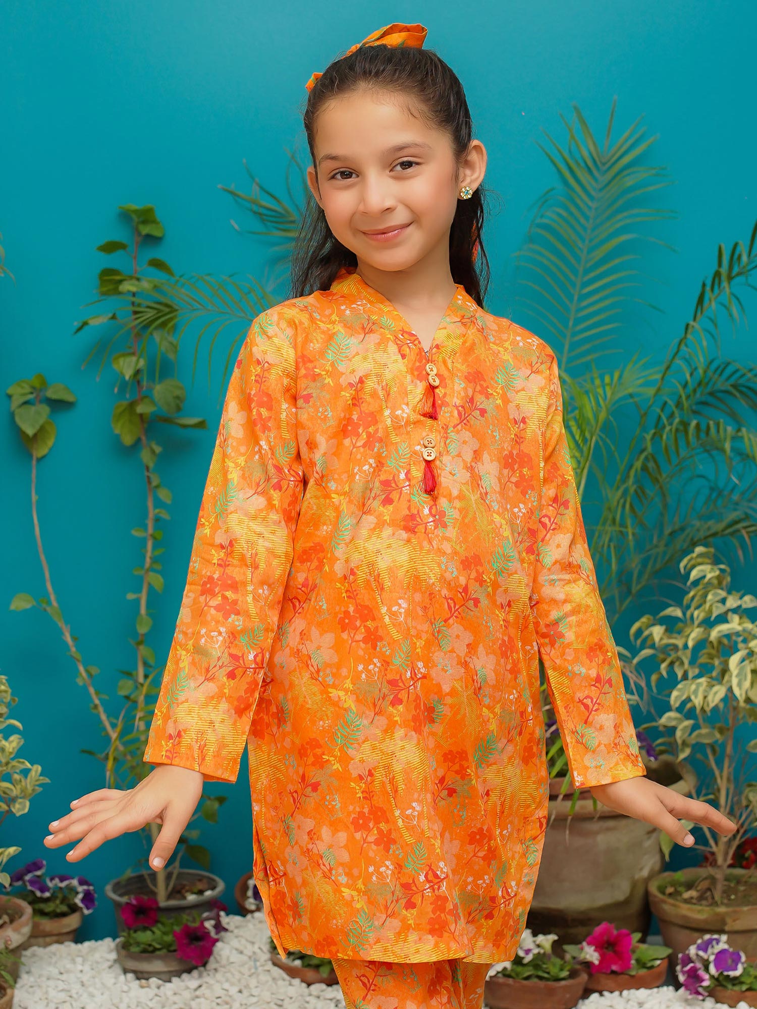 Kids Lawn 2-Piece Suit - Sunset Bloom