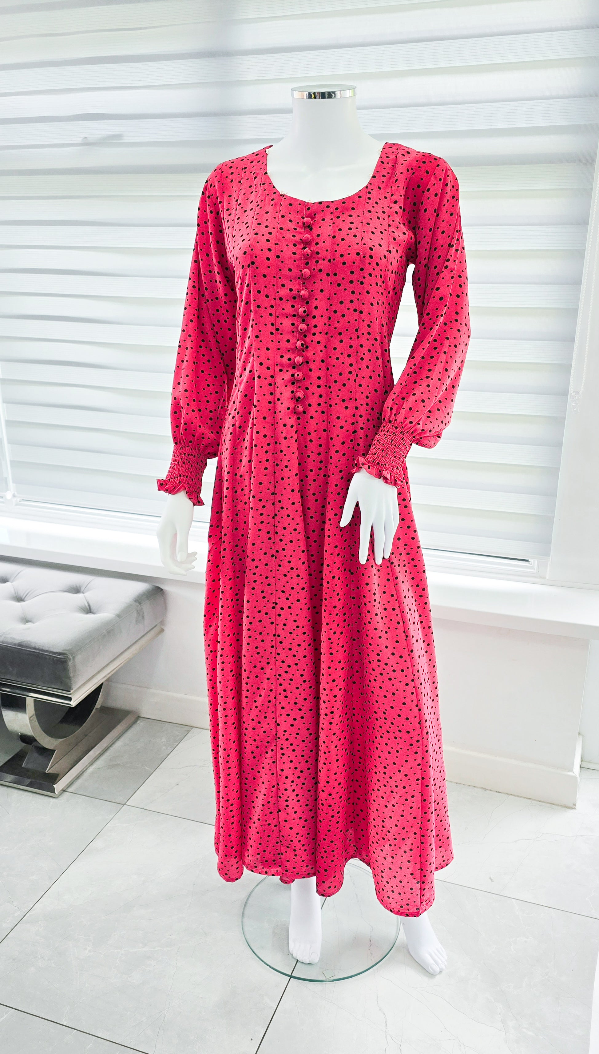 Pink Soft Georgette Casual Maxi Dress