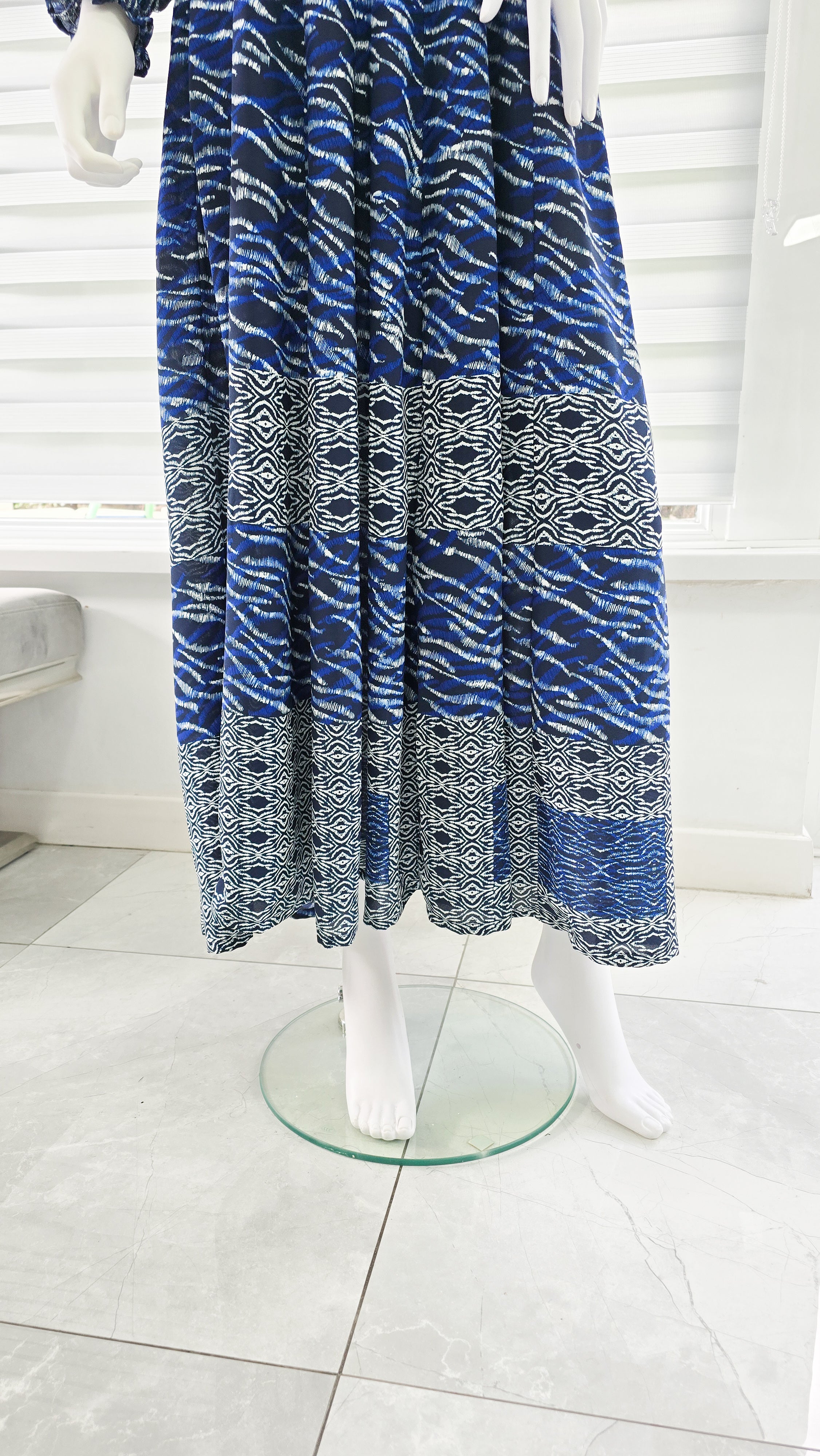 Royal Blue Soft Georgette Casual Maxi Dress