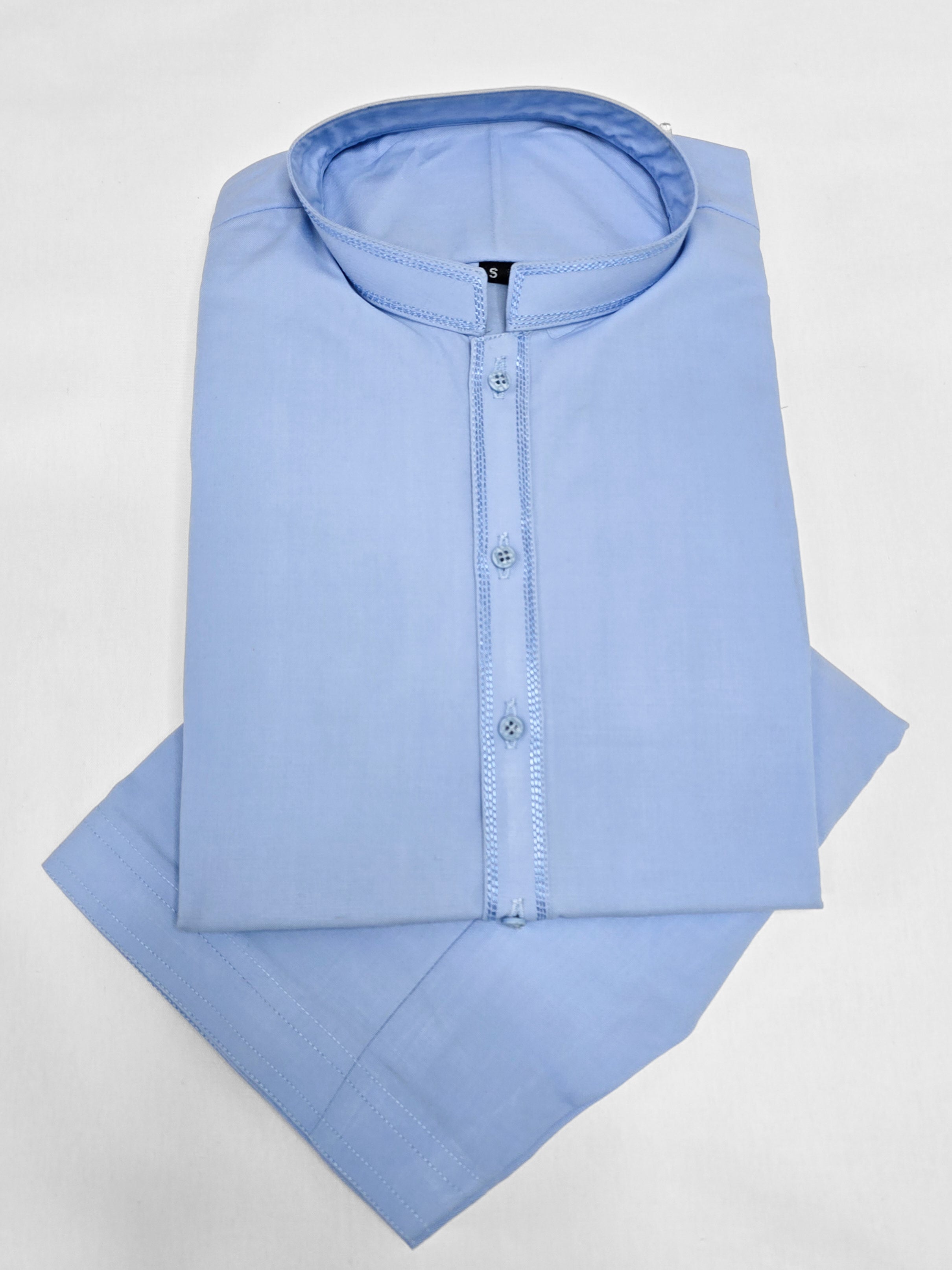 Mens Casual 2-Piece Kurta Shalwar - Sky Blue