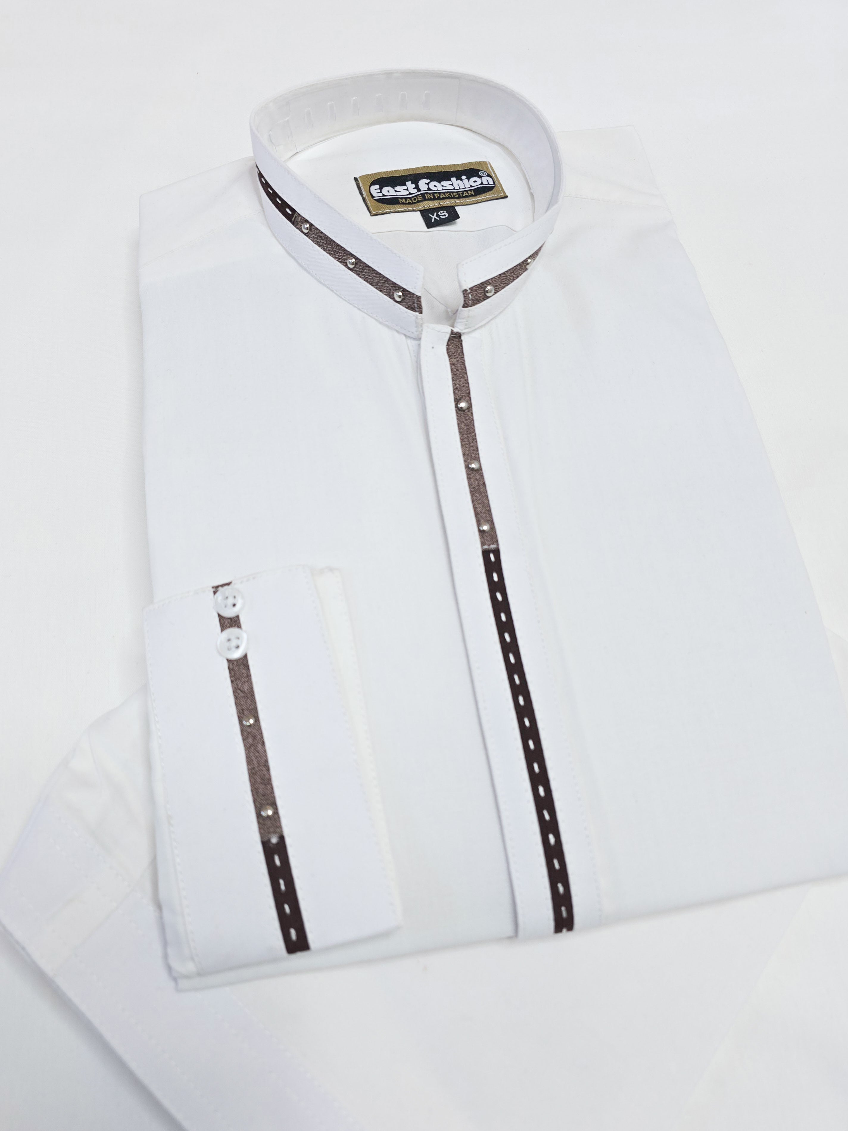 Mens Casual 2-Piece Kurta Shalwar - White