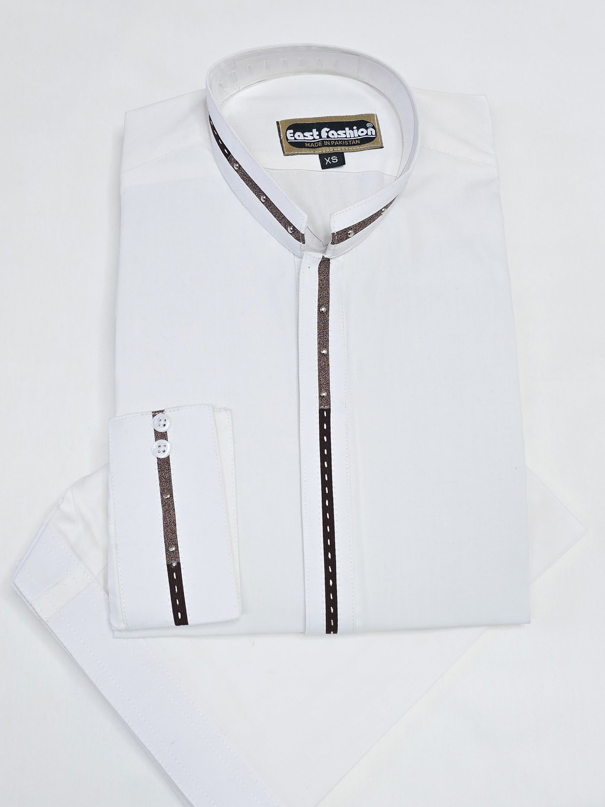 Mens Casual 2-Piece Kurta Shalwar - White