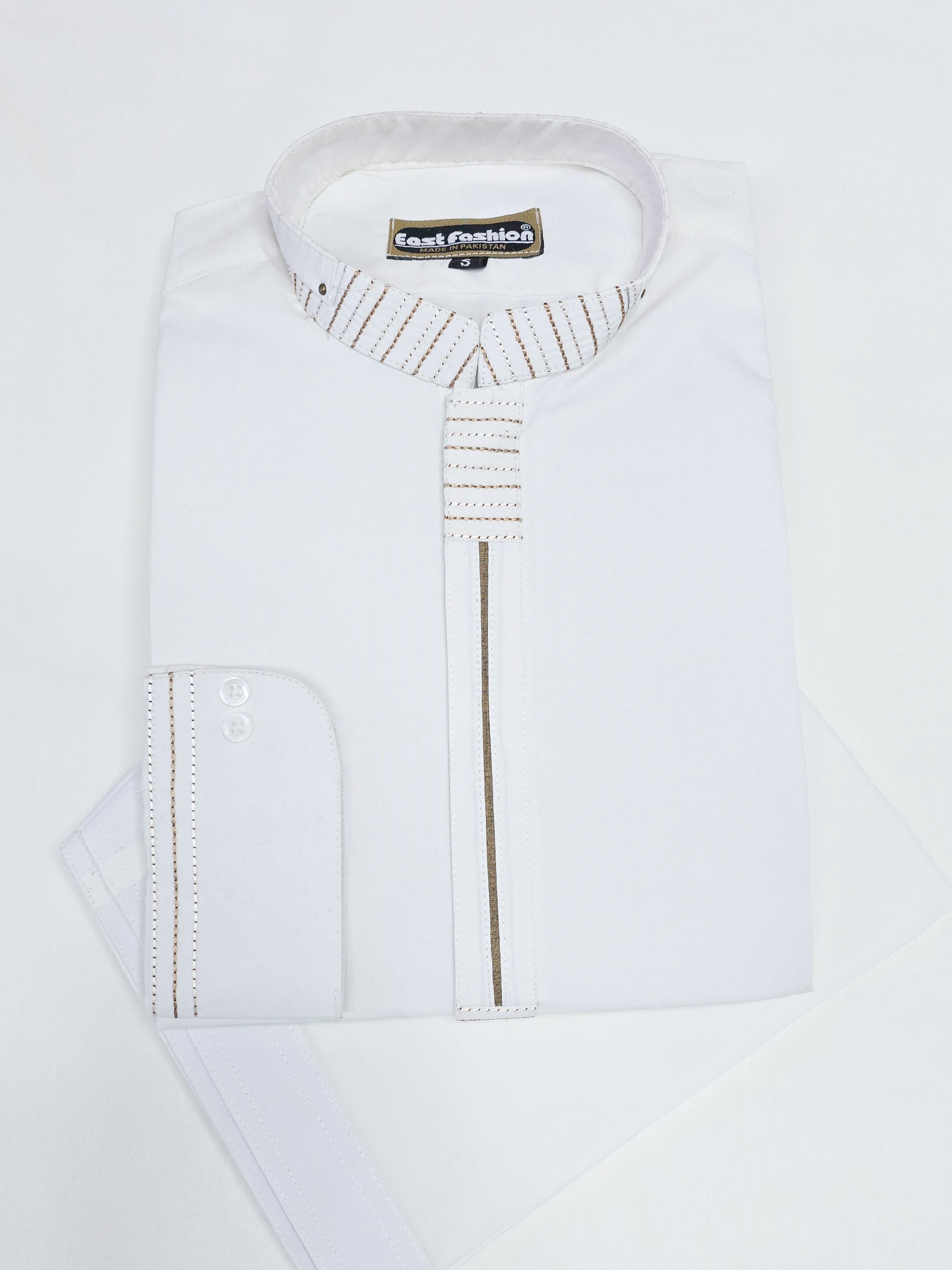 Mens Casual 2-Piece Kurta Shalwar - White