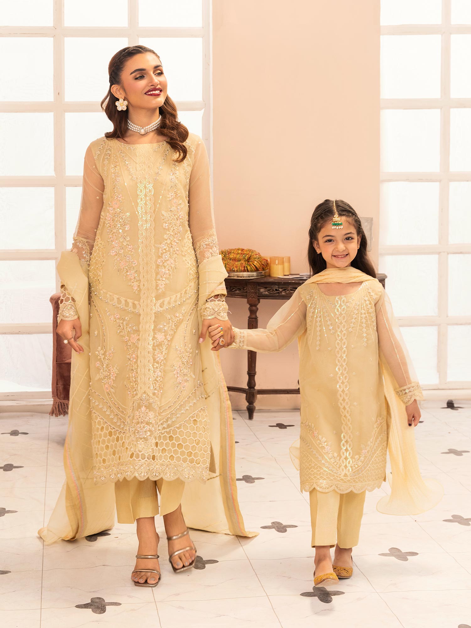 Zarqun Luxury Organza 3-Piece Suit - Lime (2522A)
