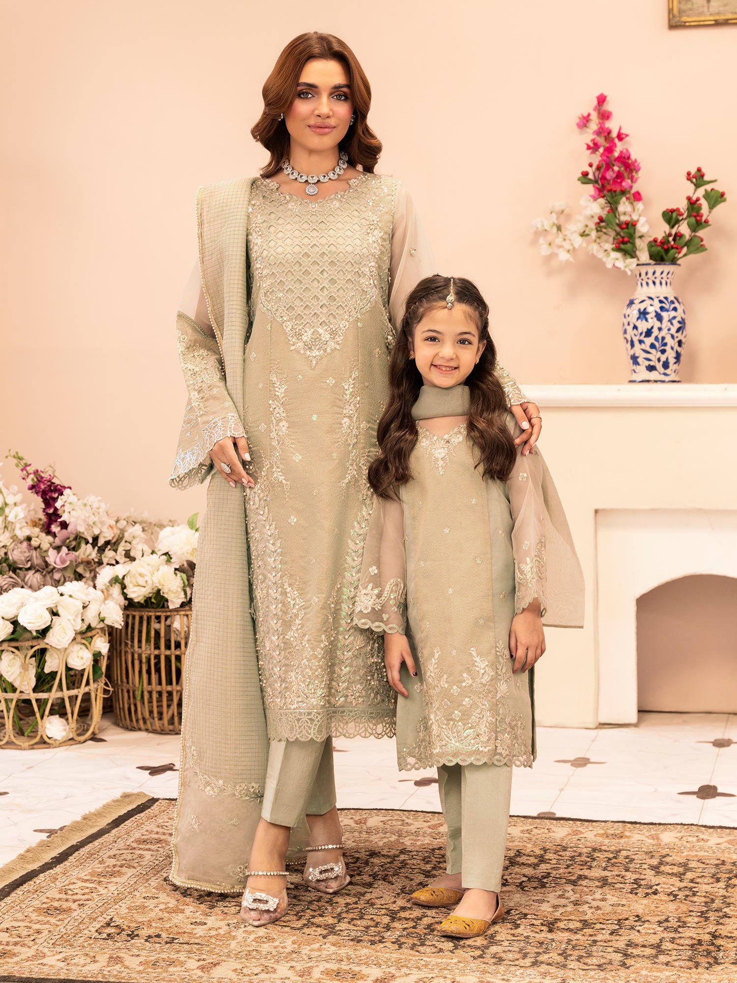 Zarqun Luxury Karandi 3-Piece Suit - Grey (2526B)